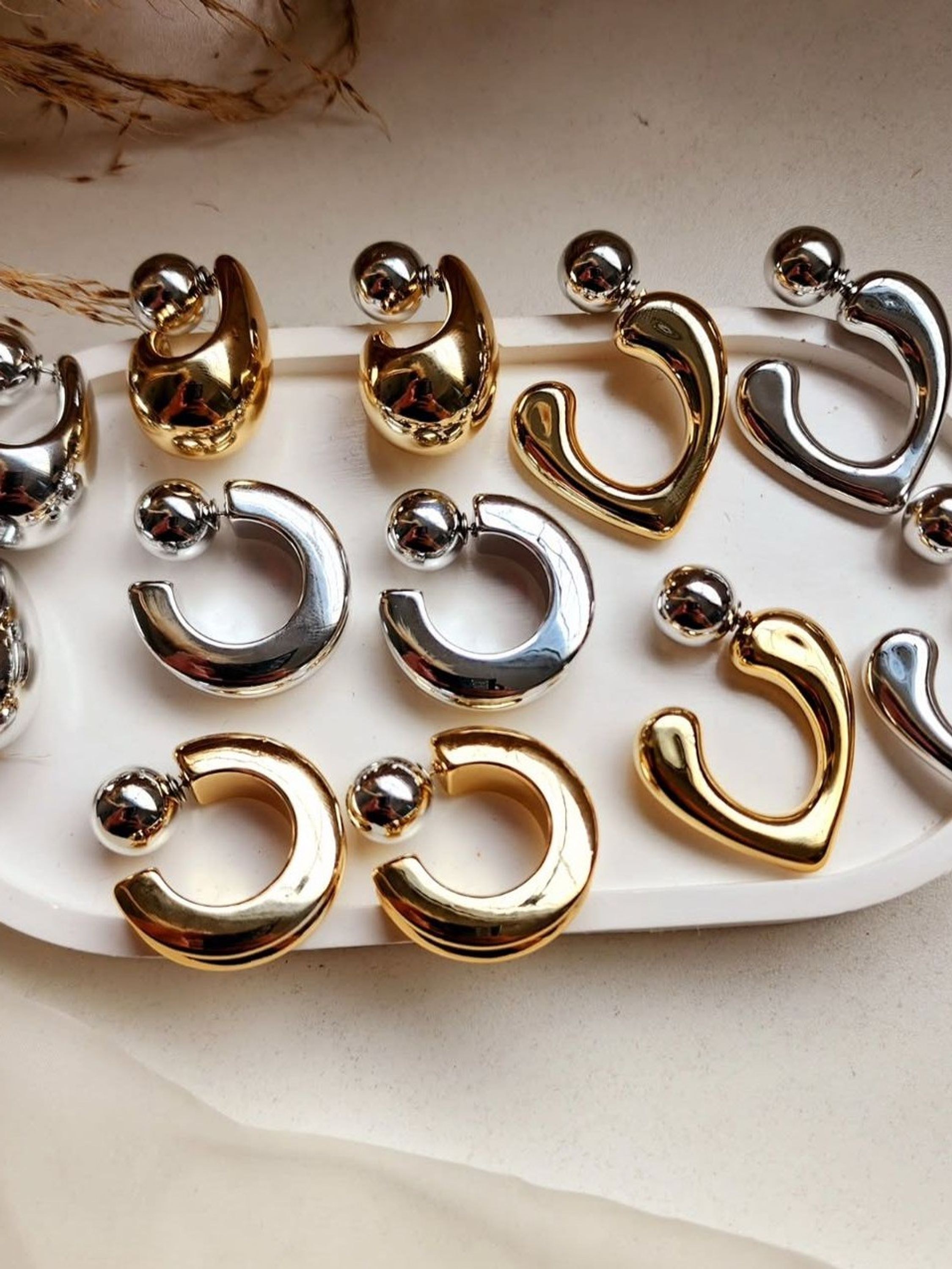 Kit 6 Pares de Brincos Banhados