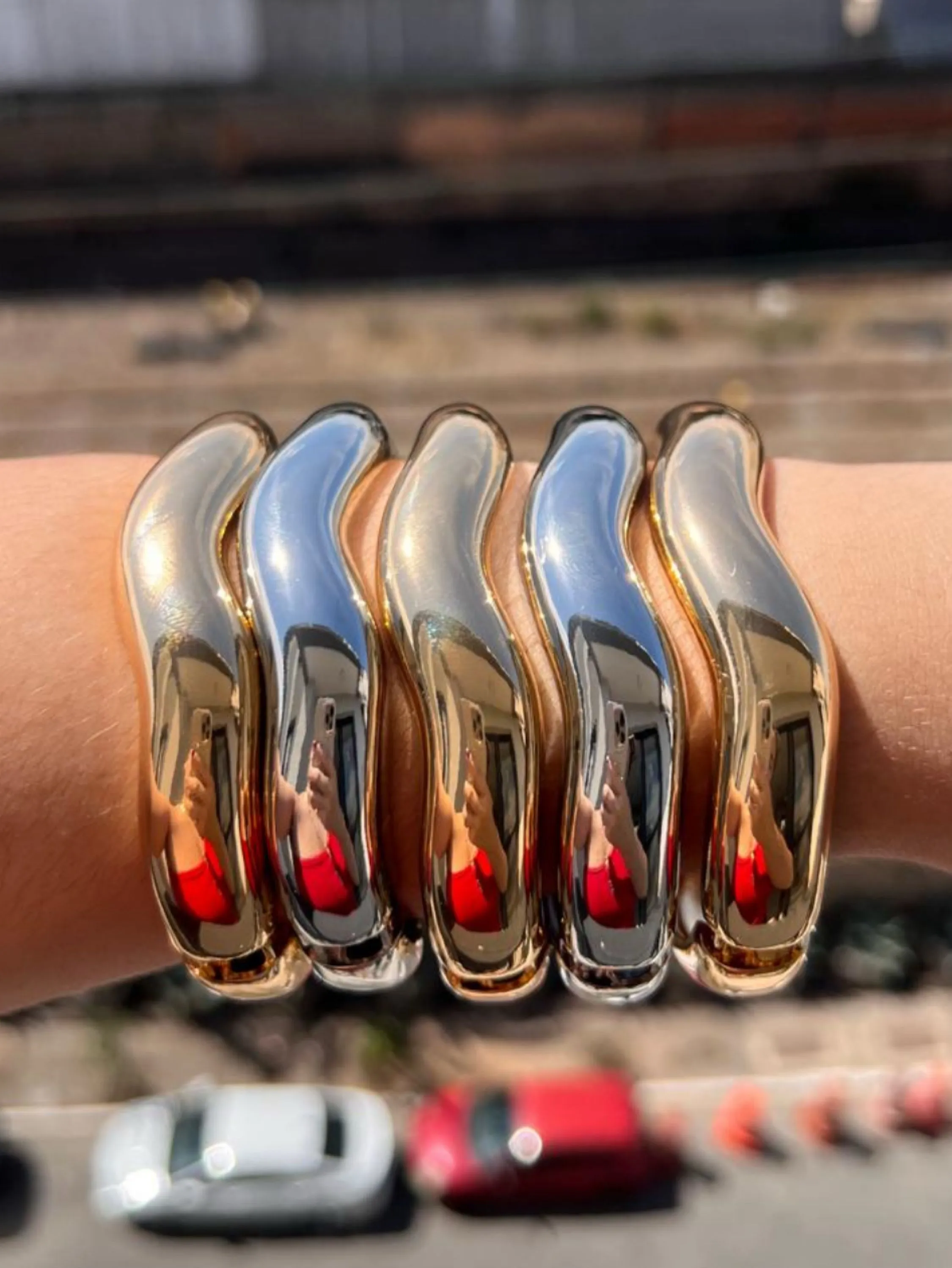 Bracelete  organico onda
