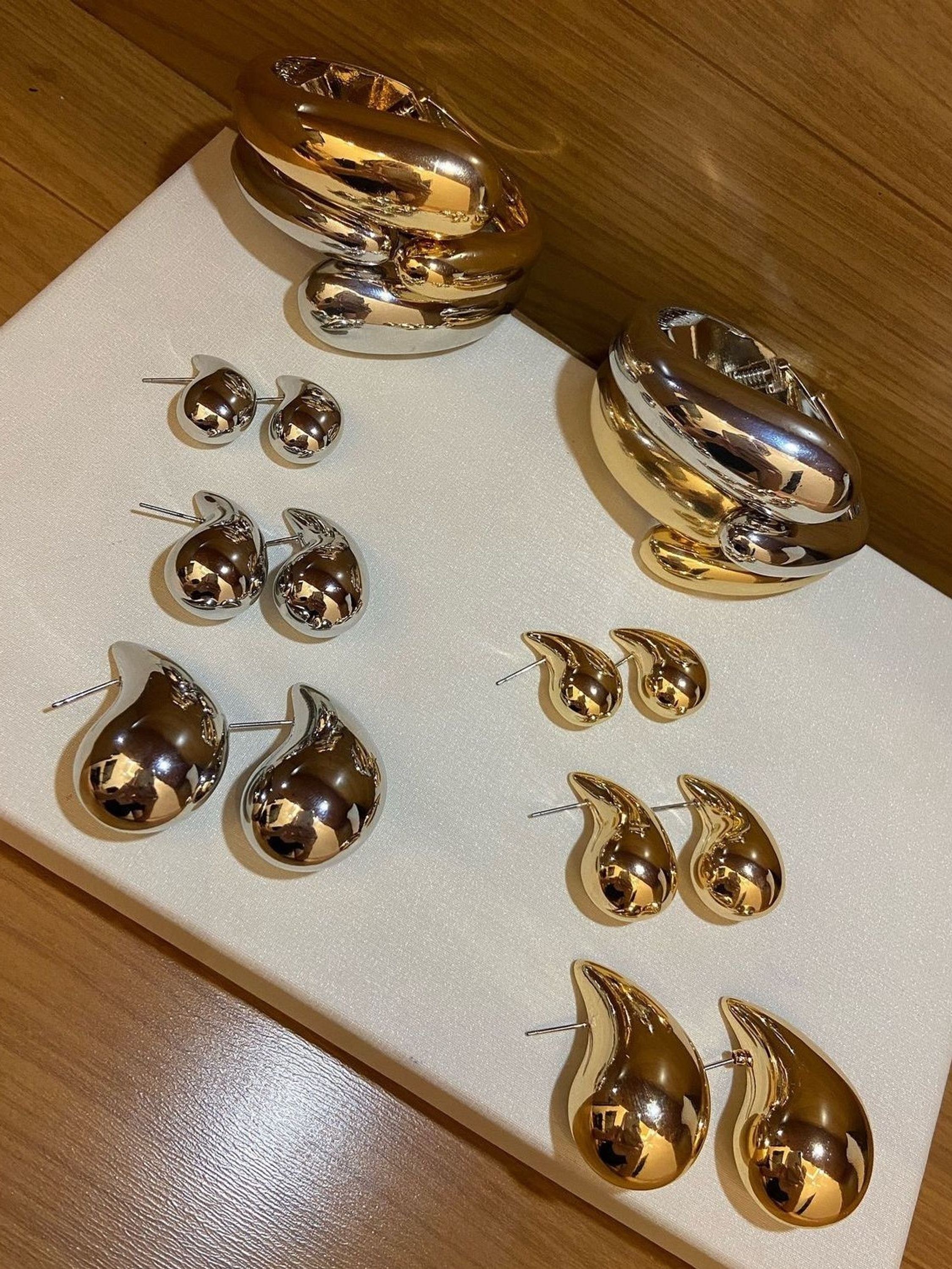 Kit para Revendedoras 6 Brincos Gota + 2 Braceletes