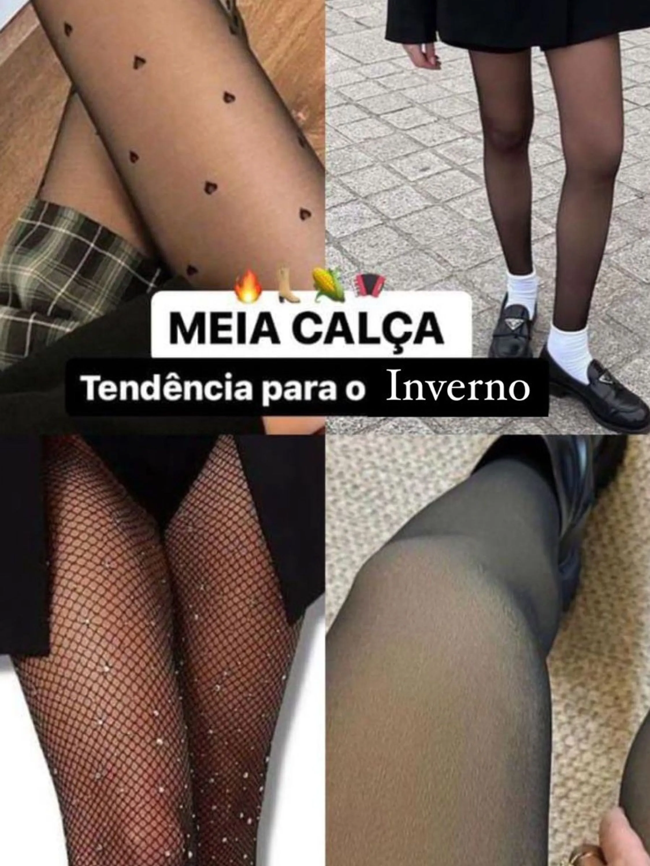 Meia Calça Preta Nova Coleção de Inverno