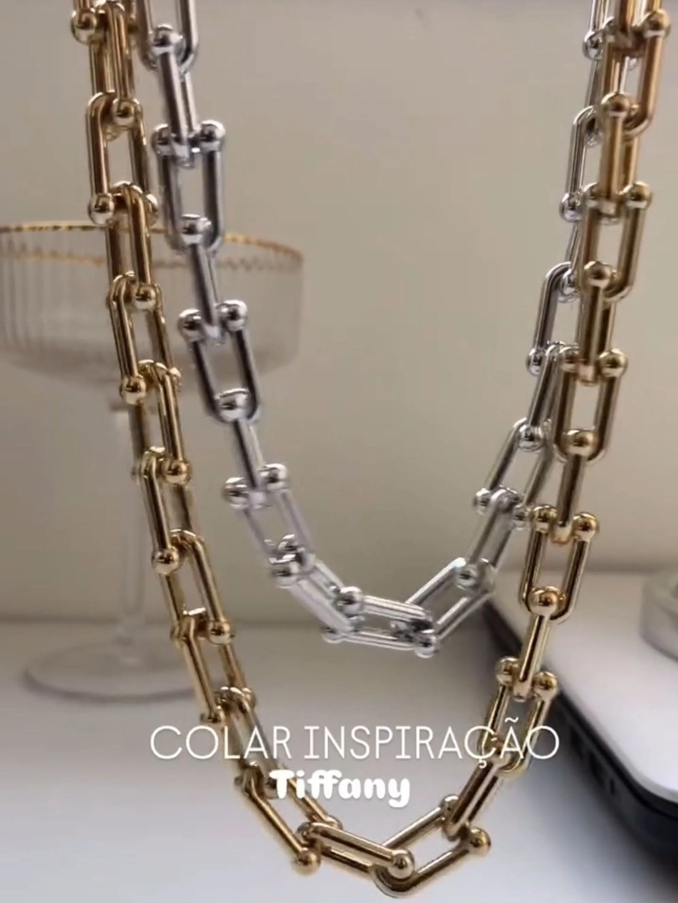 Correntaria Colar Inspiração Tiffany