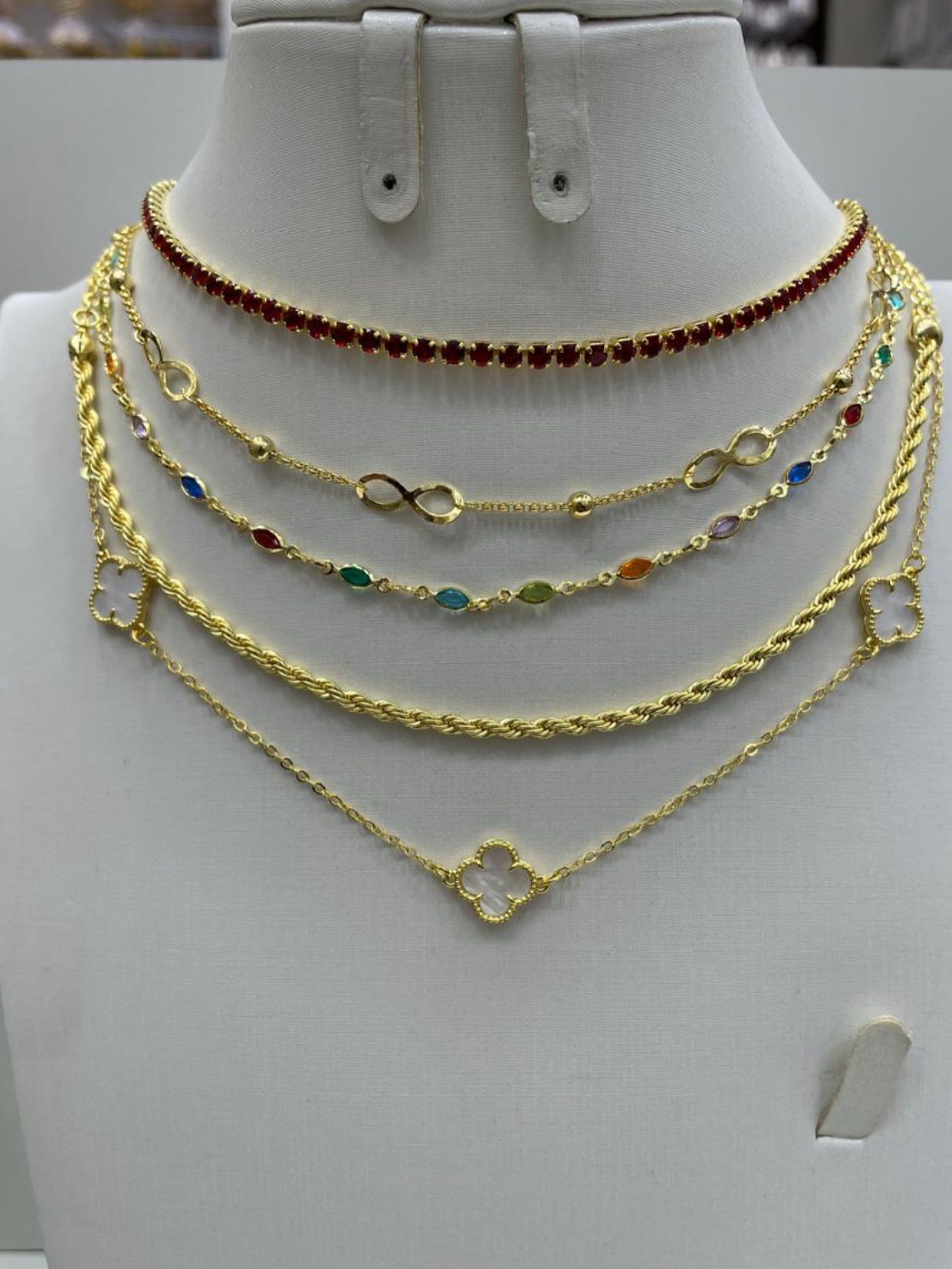 Kit com 5 colares reguláveis atacado