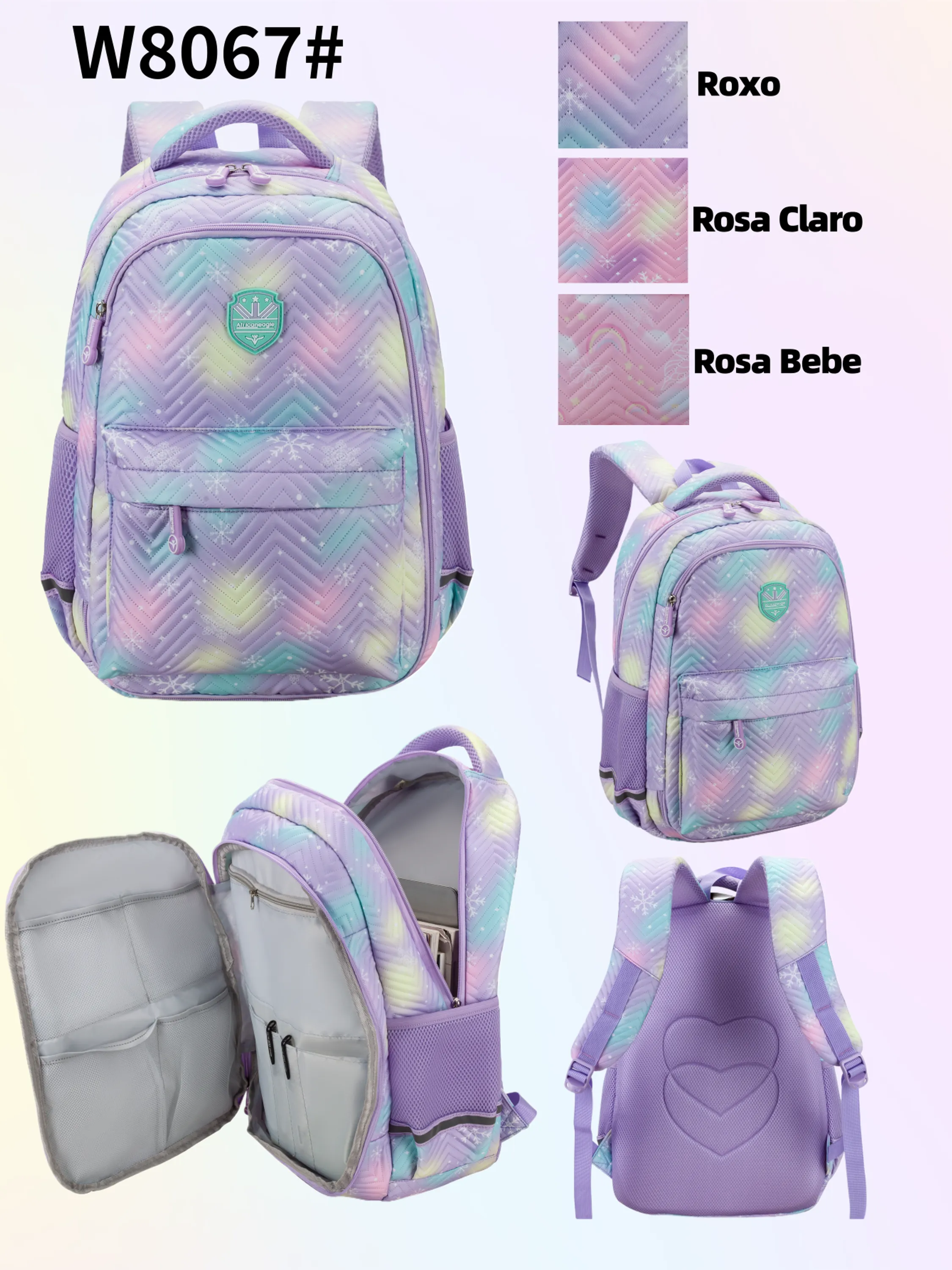 Mochila escolar W8067#