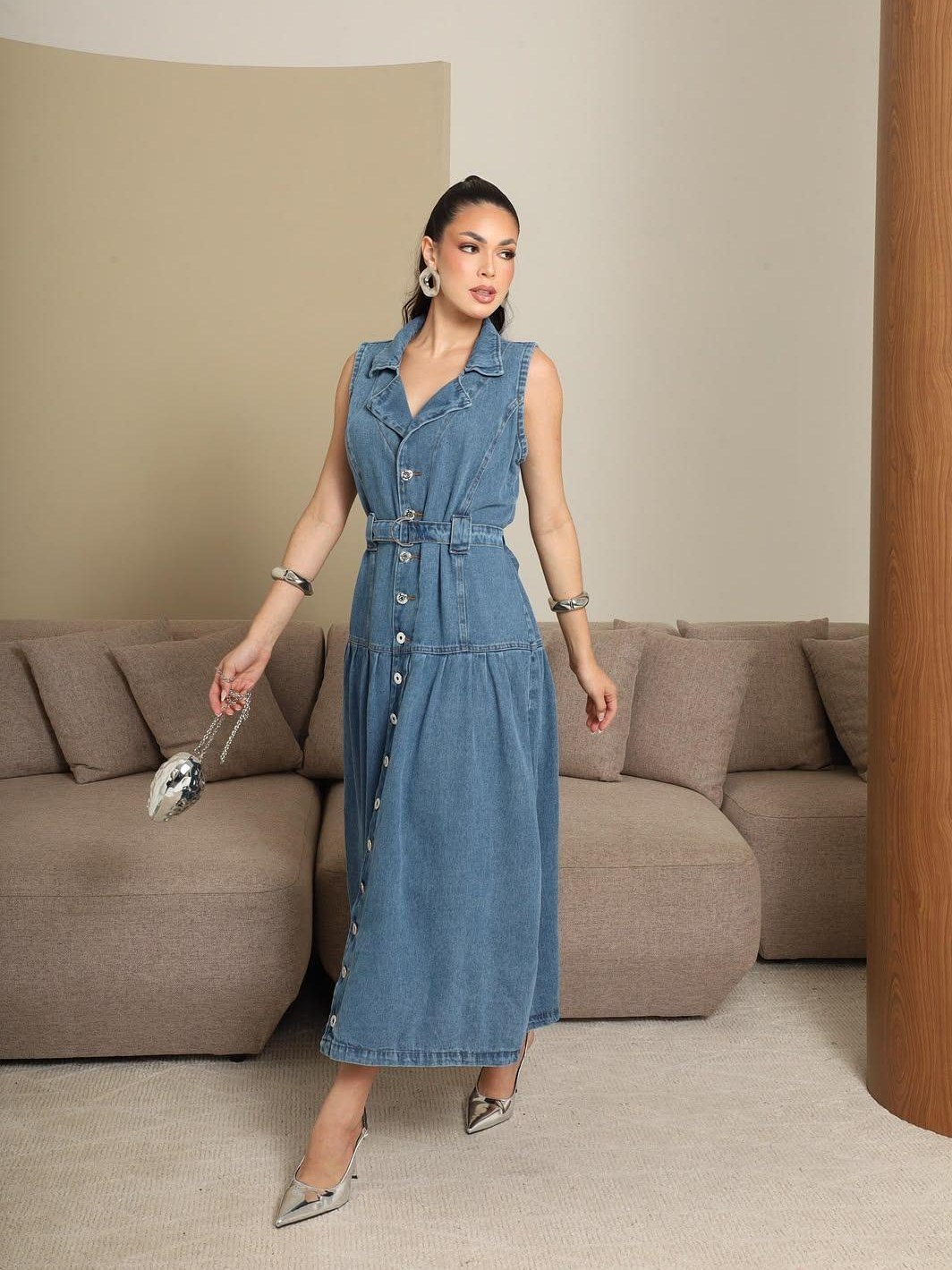 Vestido regata com cinto 643
