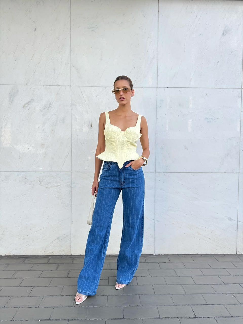 Wide leg listra claro 0902