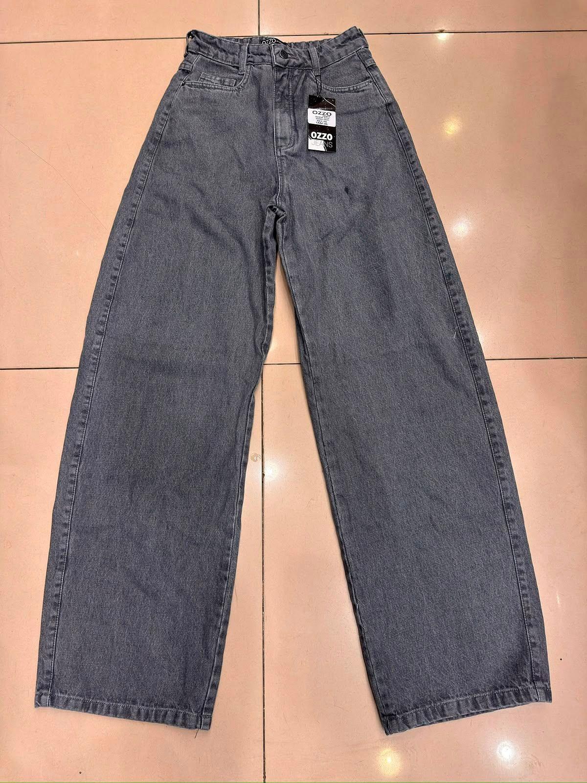 Wide leg barrel gray 74