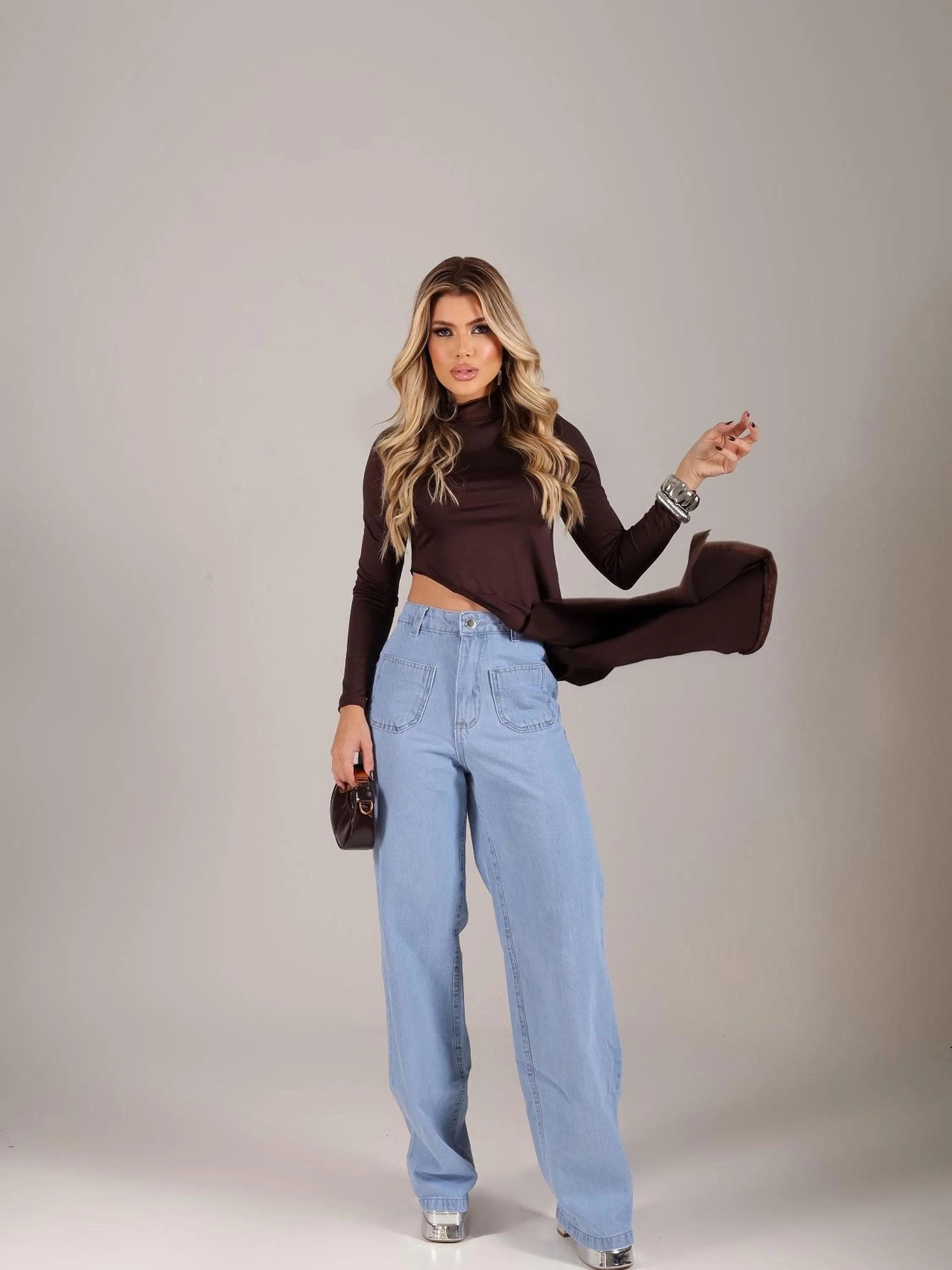 Calça wide leg 360
