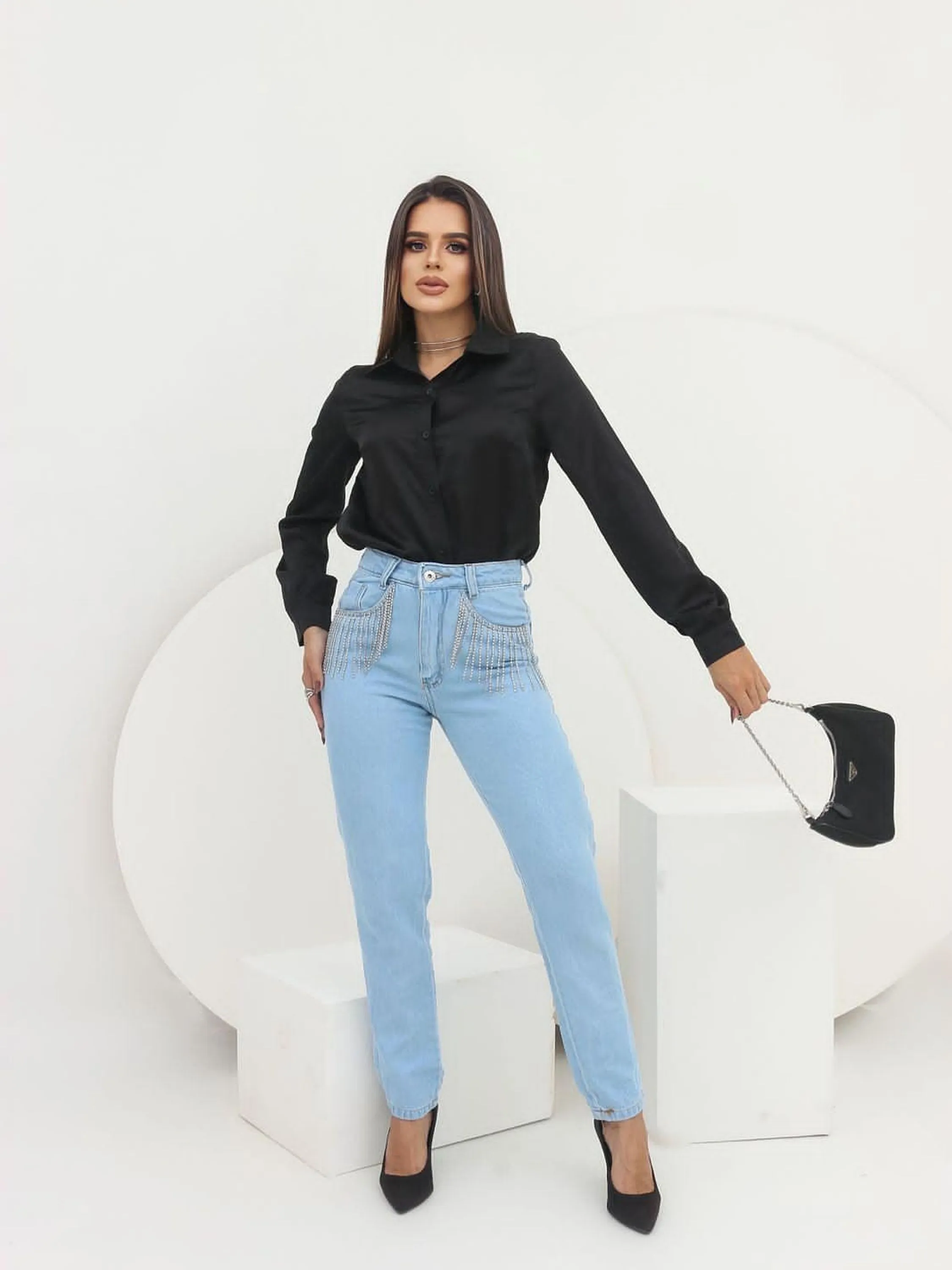 Calça com franja 360