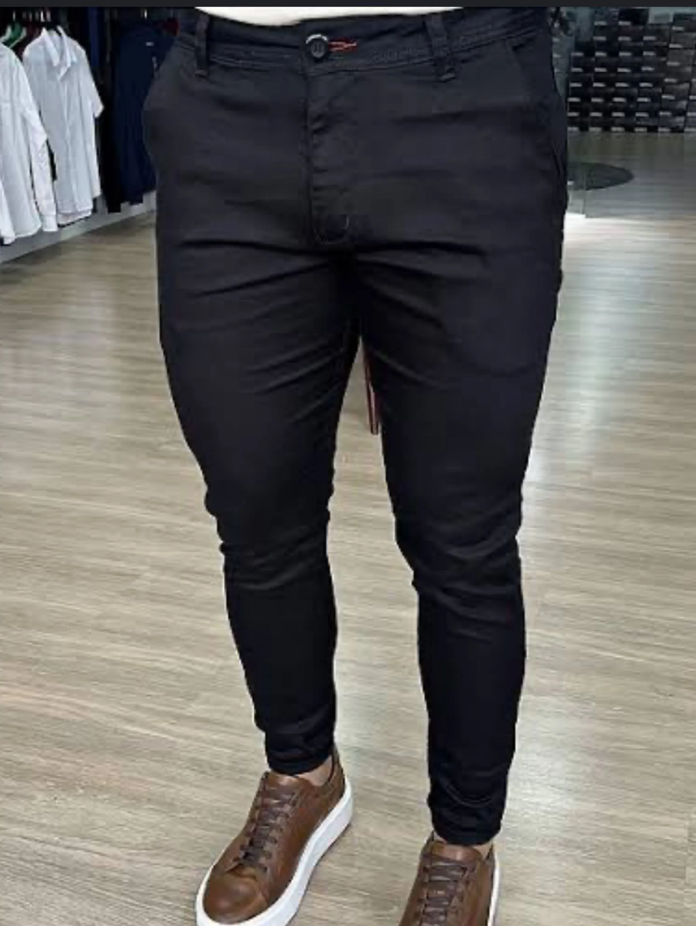 Calça de sarja masculina