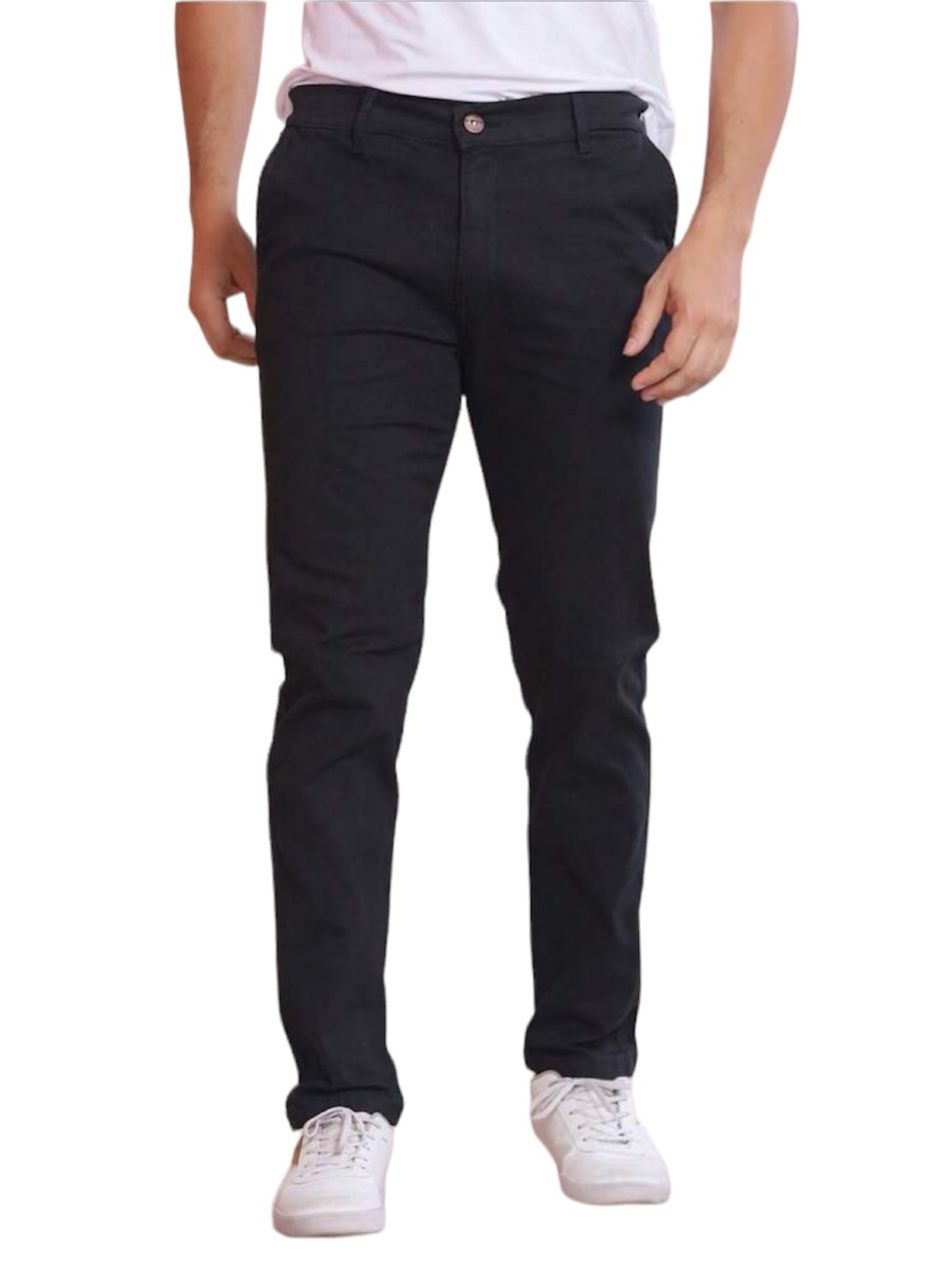 Calça masculina sarja modelo reta