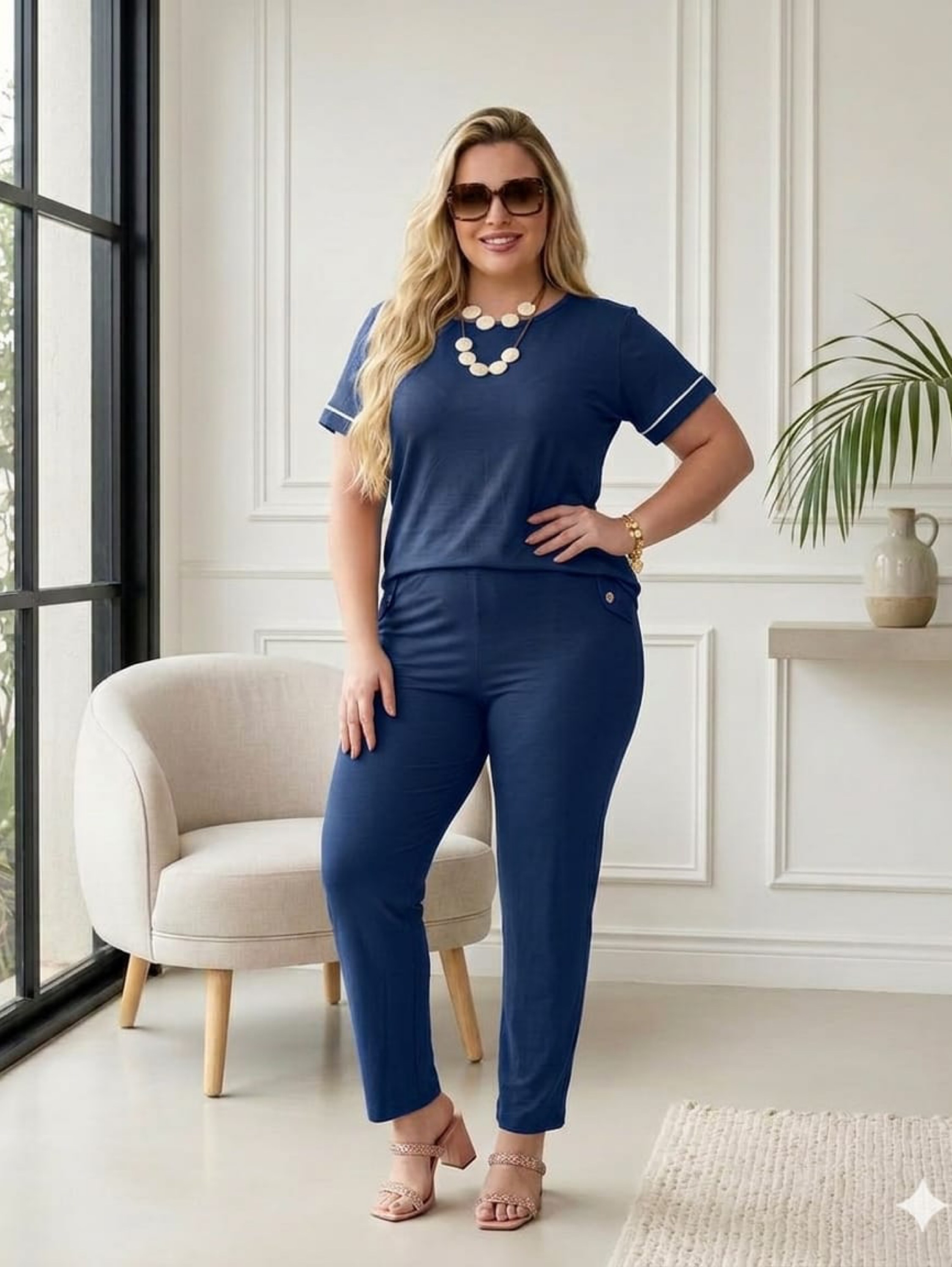 Conjunto plus size viscolycra