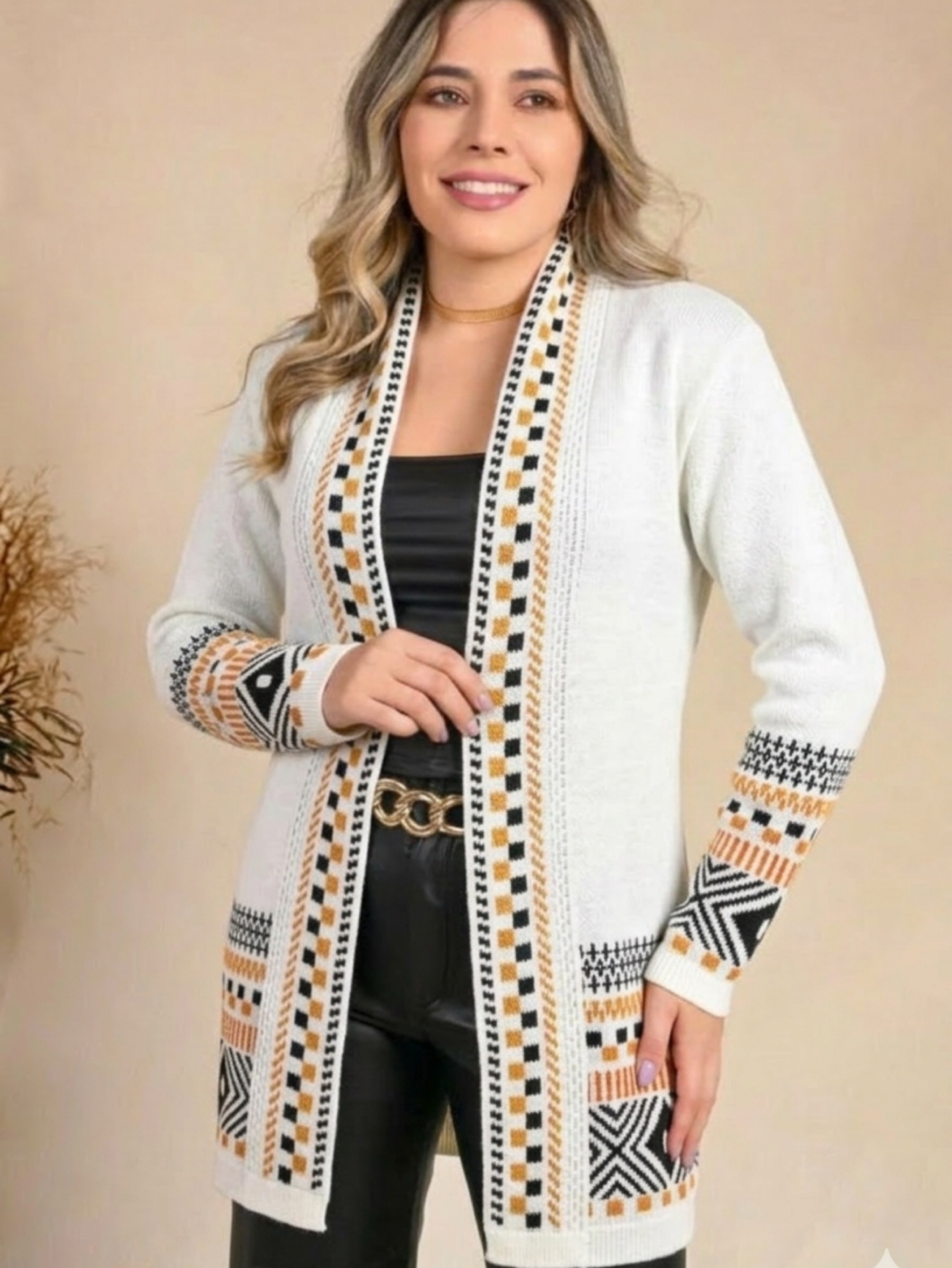 Cardigan tricot inverno 2026