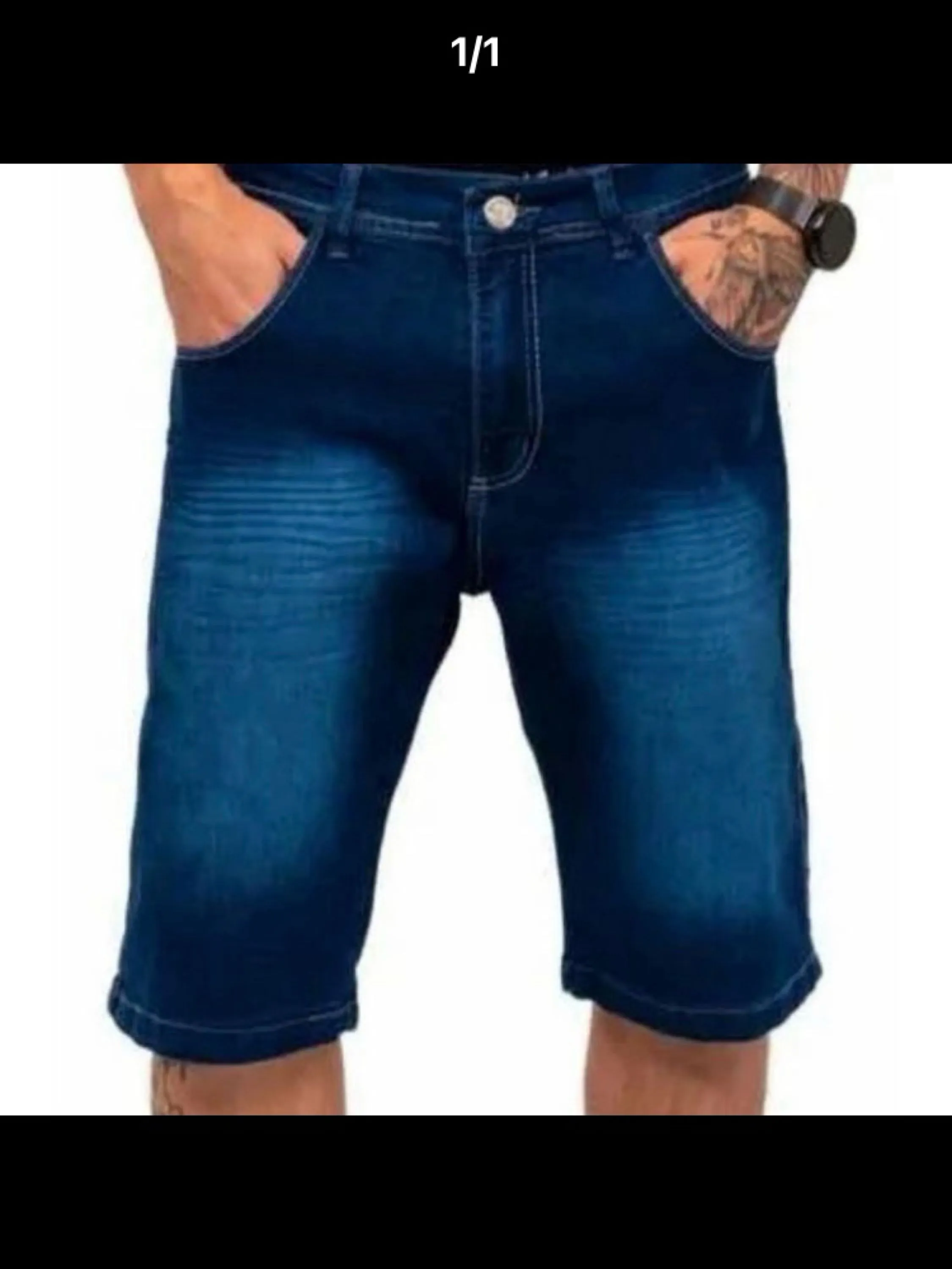 Bermuda jeans masculina