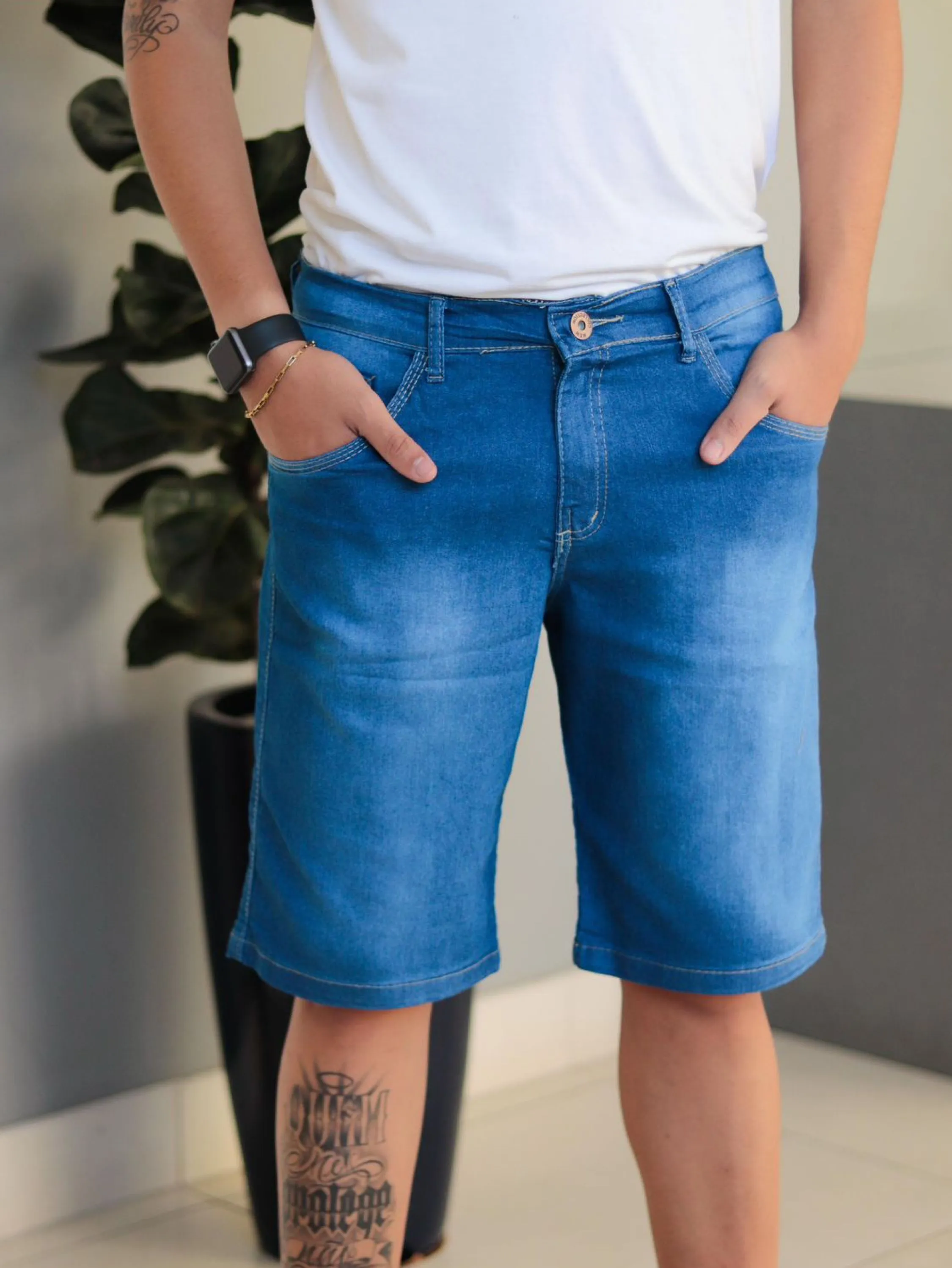 Bermuda Jeans Masculina
