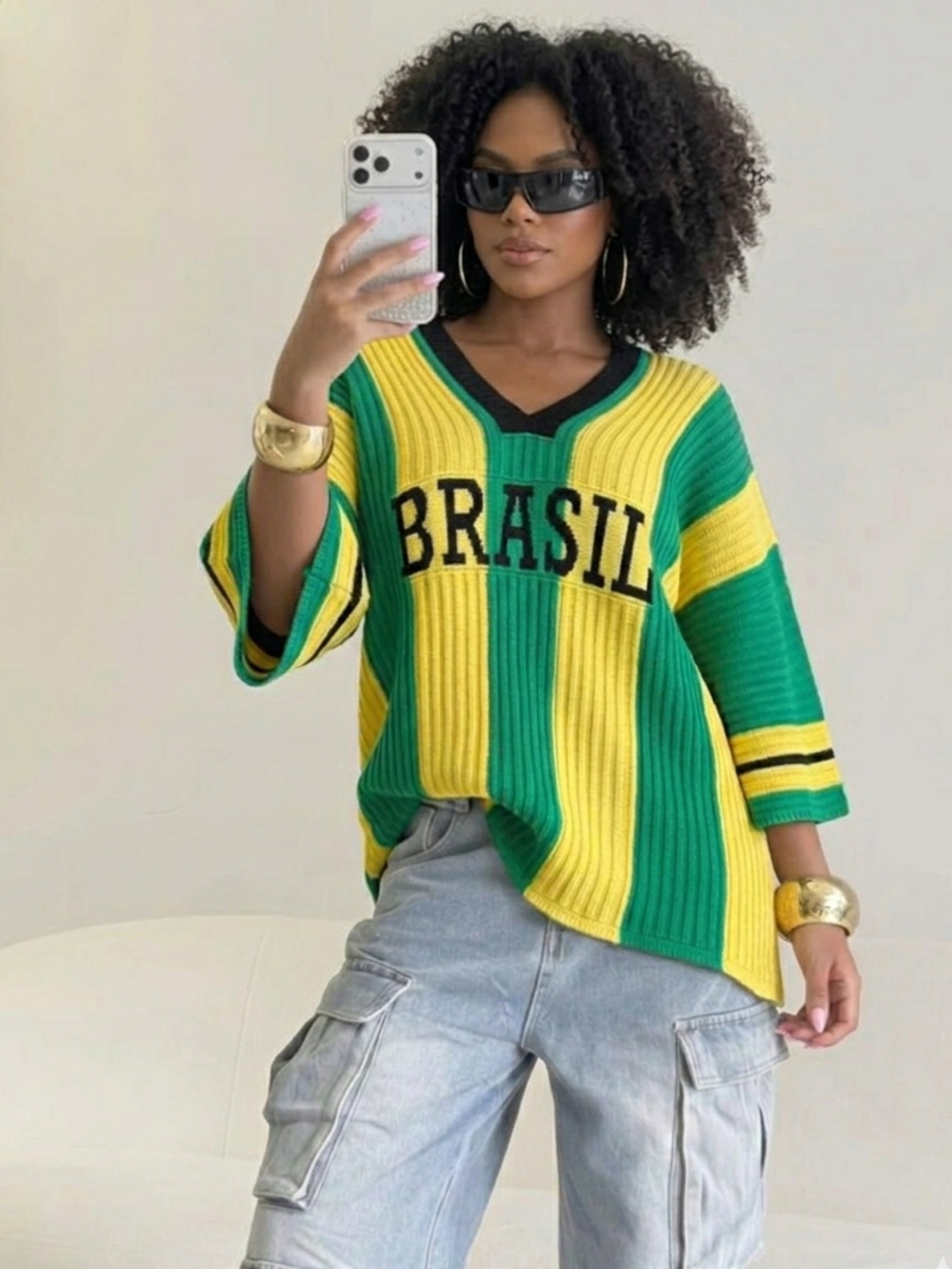 Blusa de tricot Brasil