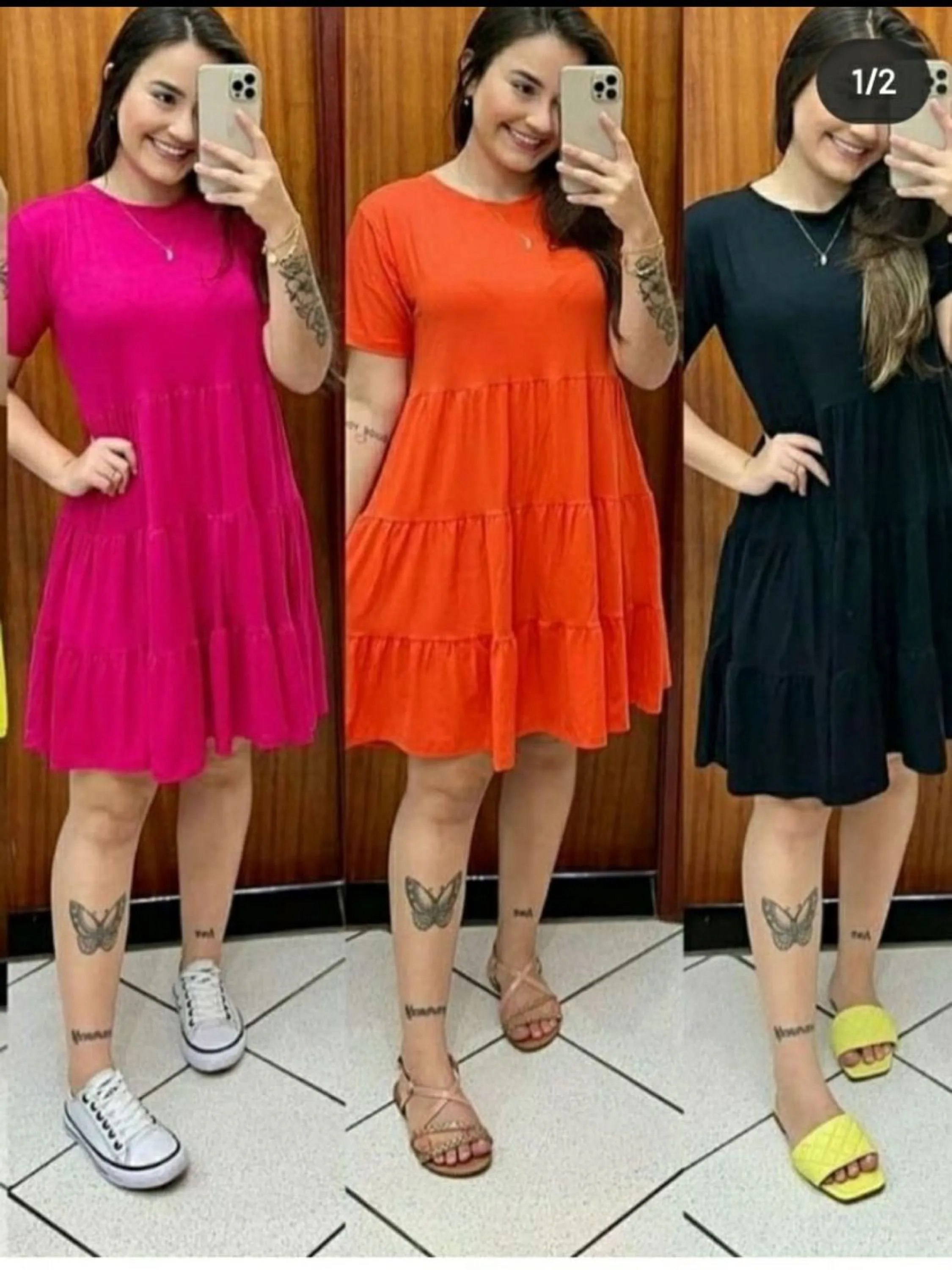 Vestido curto feminino