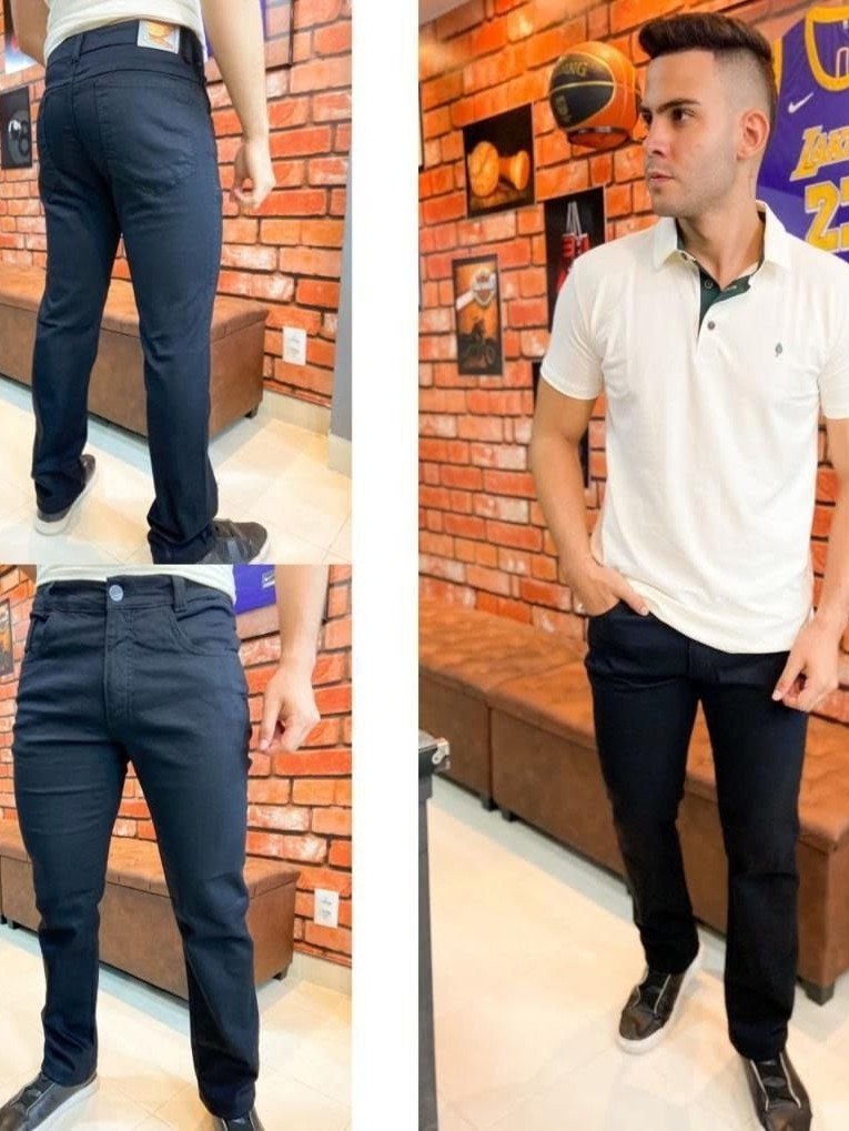 Calça jeans masculina skinny preto