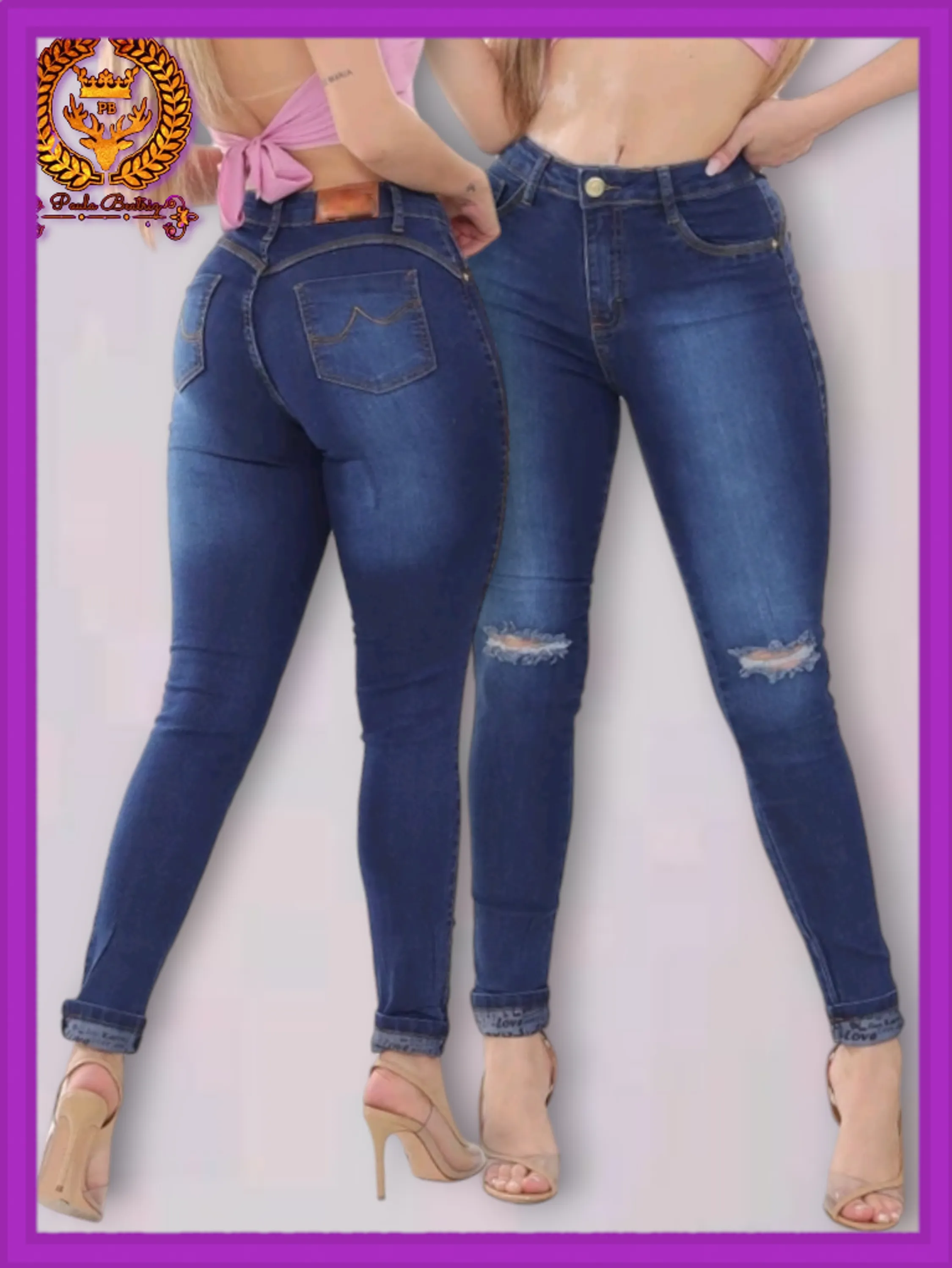 Calça jeans skinny feminina paul_a_beatri_z_jeans c1