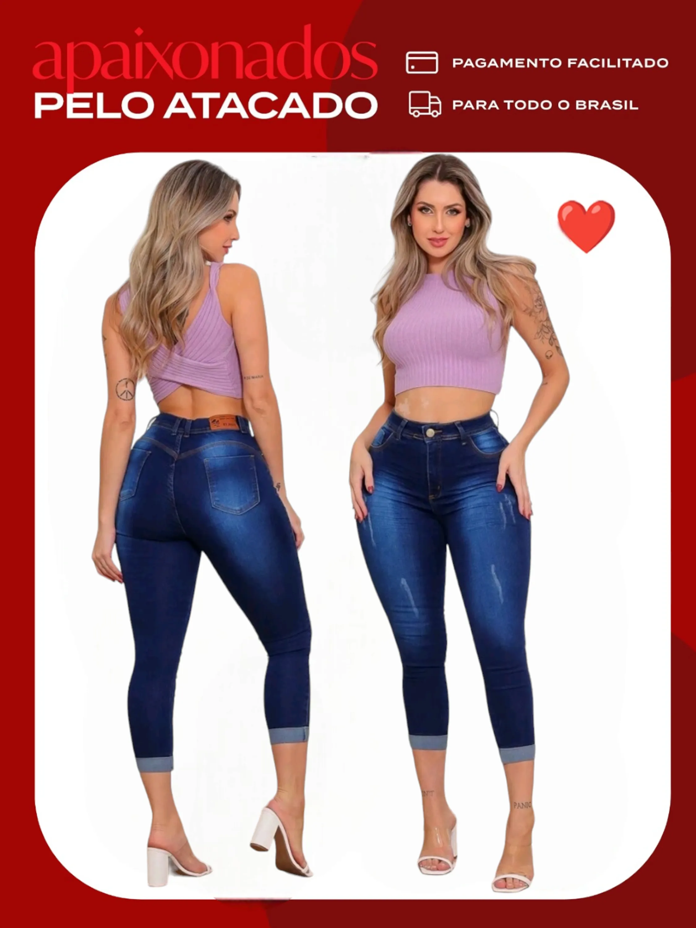 Calça jeans skinny feminina paul_a_beatri_z_jeans