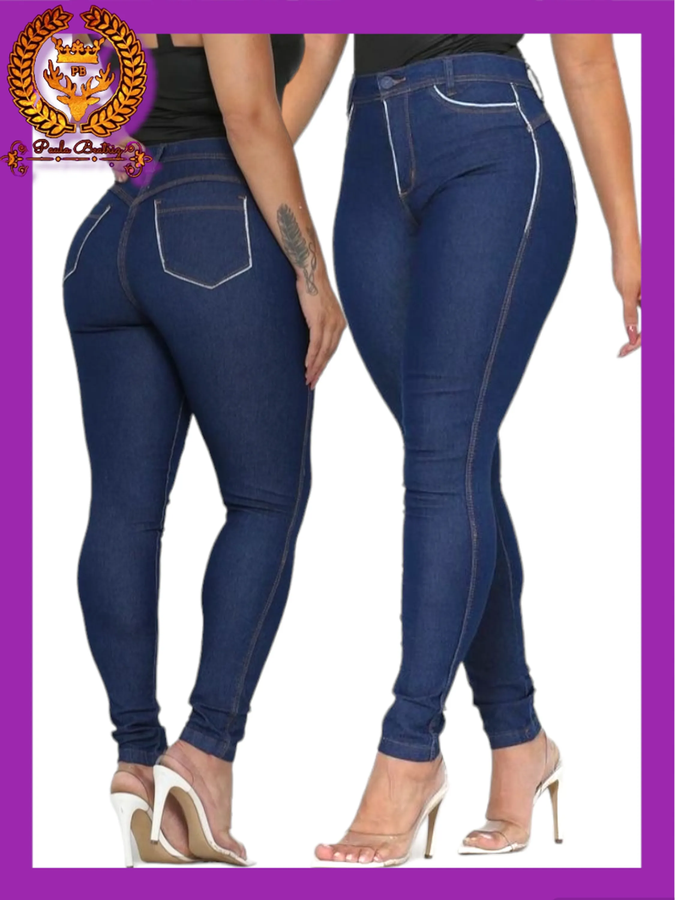 Calça jeans skinny feminina paul_a_beatri_z_jeans