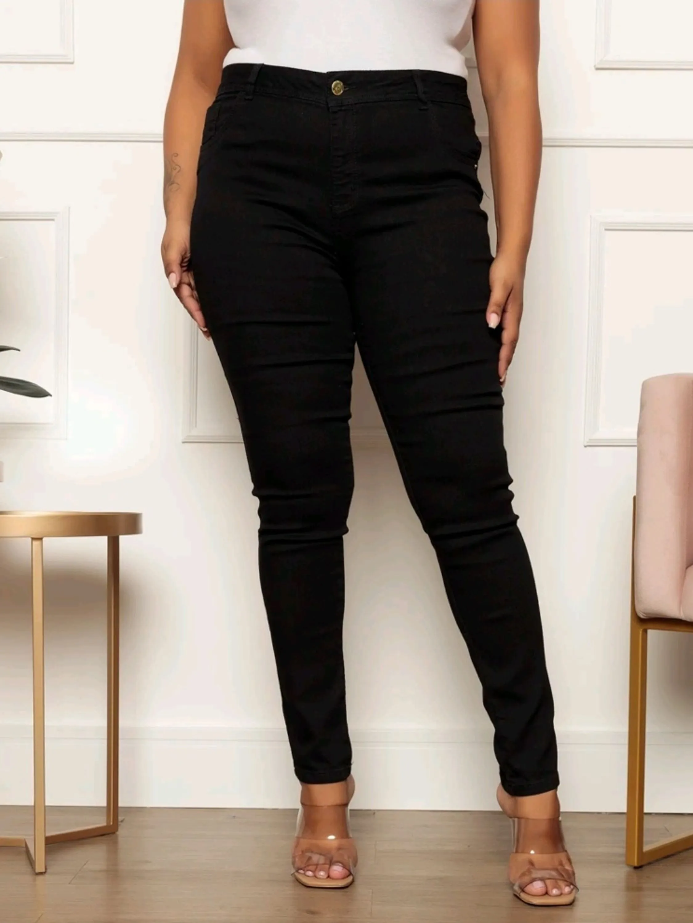 Calça plus size jeans skinny feminina paul_a_beatri_z_jeans