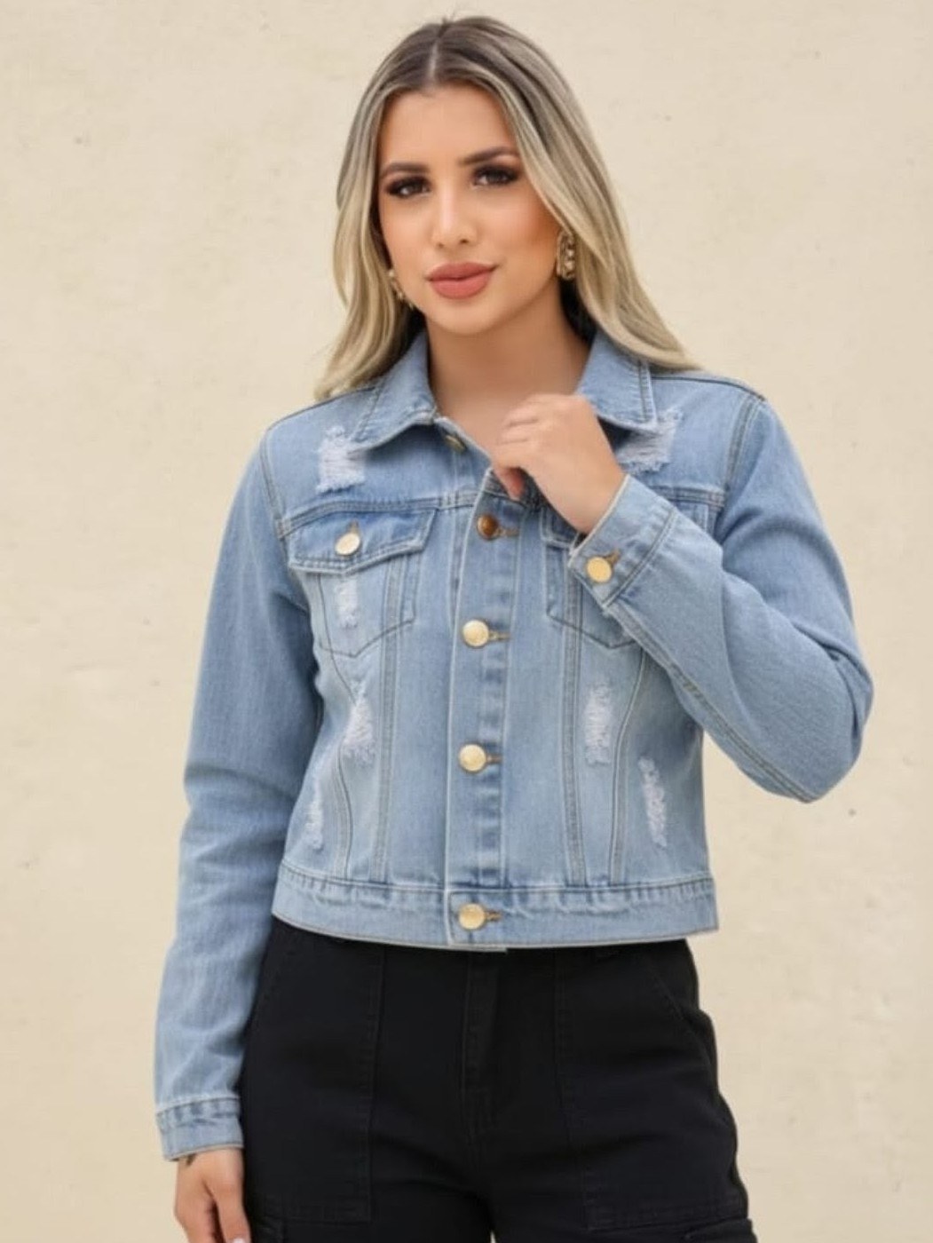 Jaqueta jeans feminina