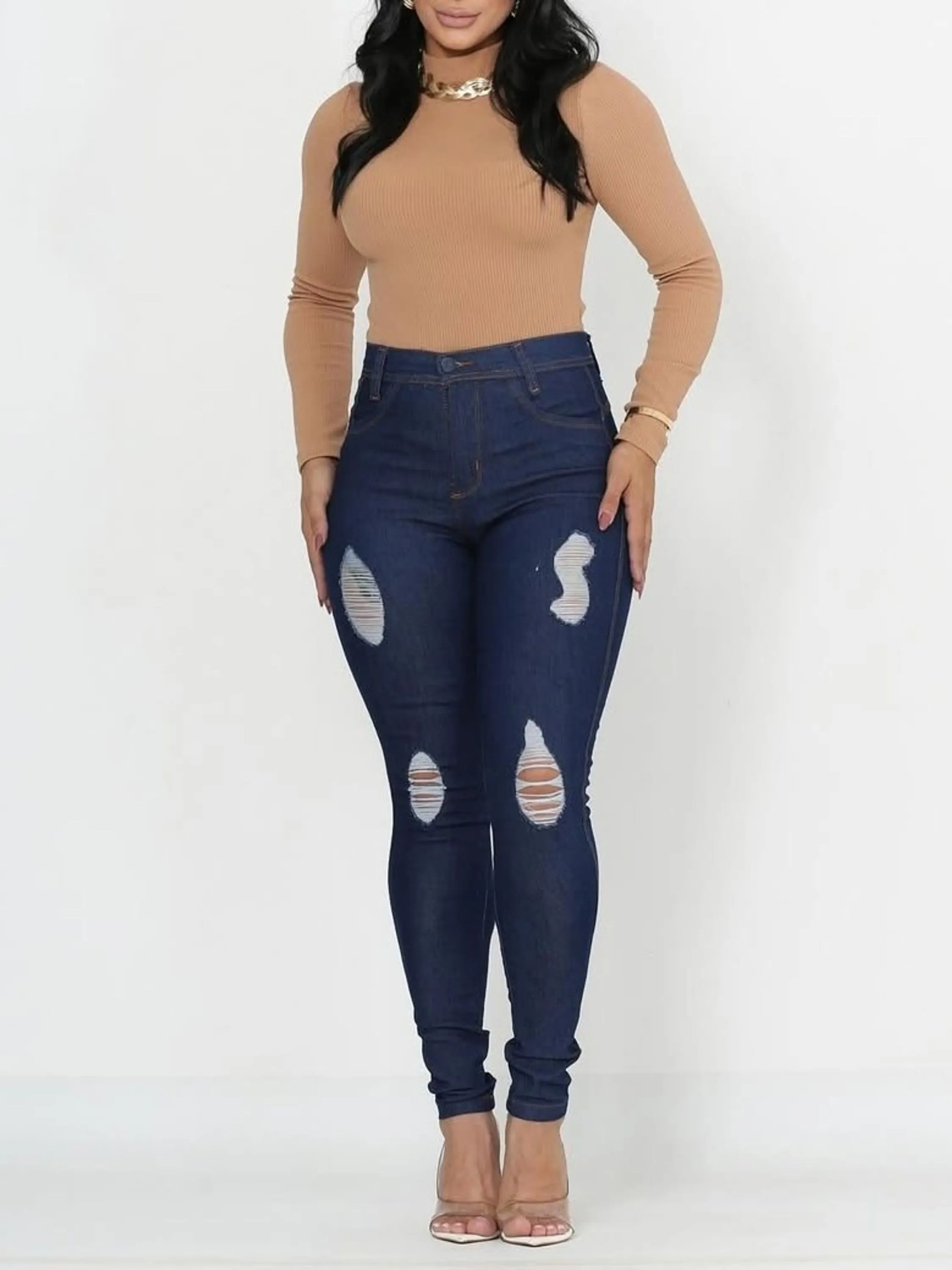 Calça jeans skinny feminina paul_a_beatri_z_jeans