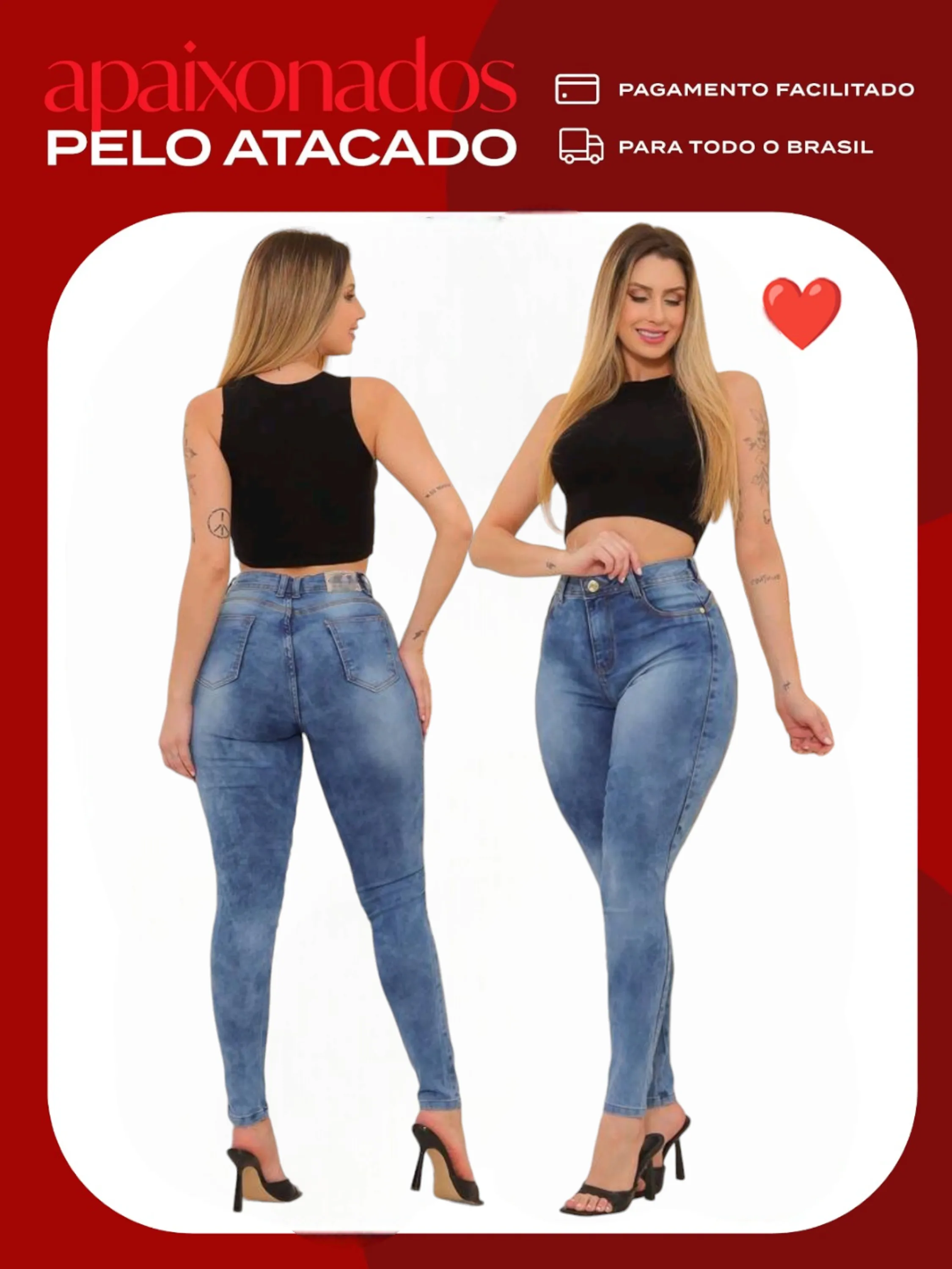 Calça jeans skinny feminina paul_a_beatri_z_jeans