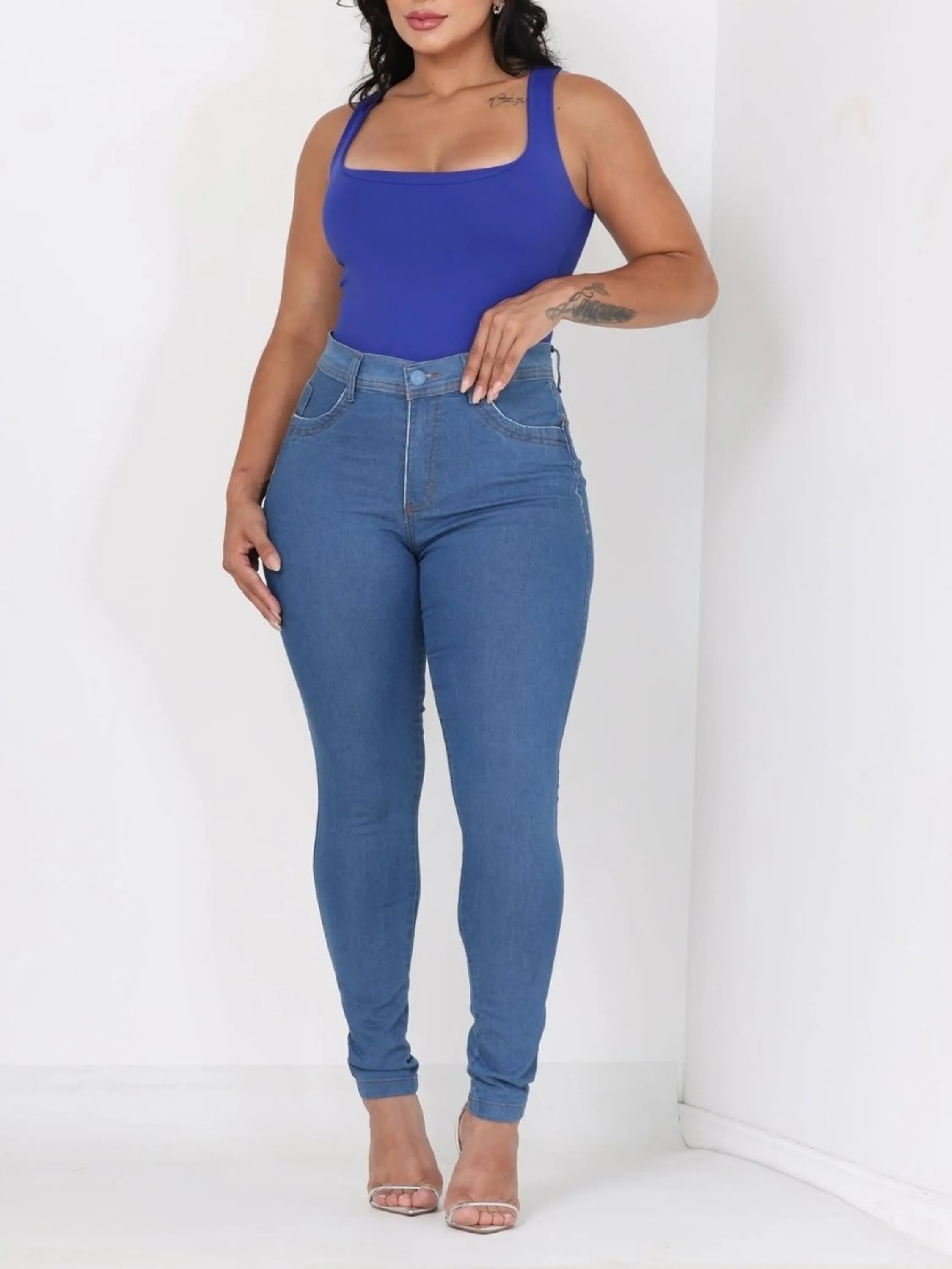 Calça jeans skinny feminina paul_a_beatri_z_jeans