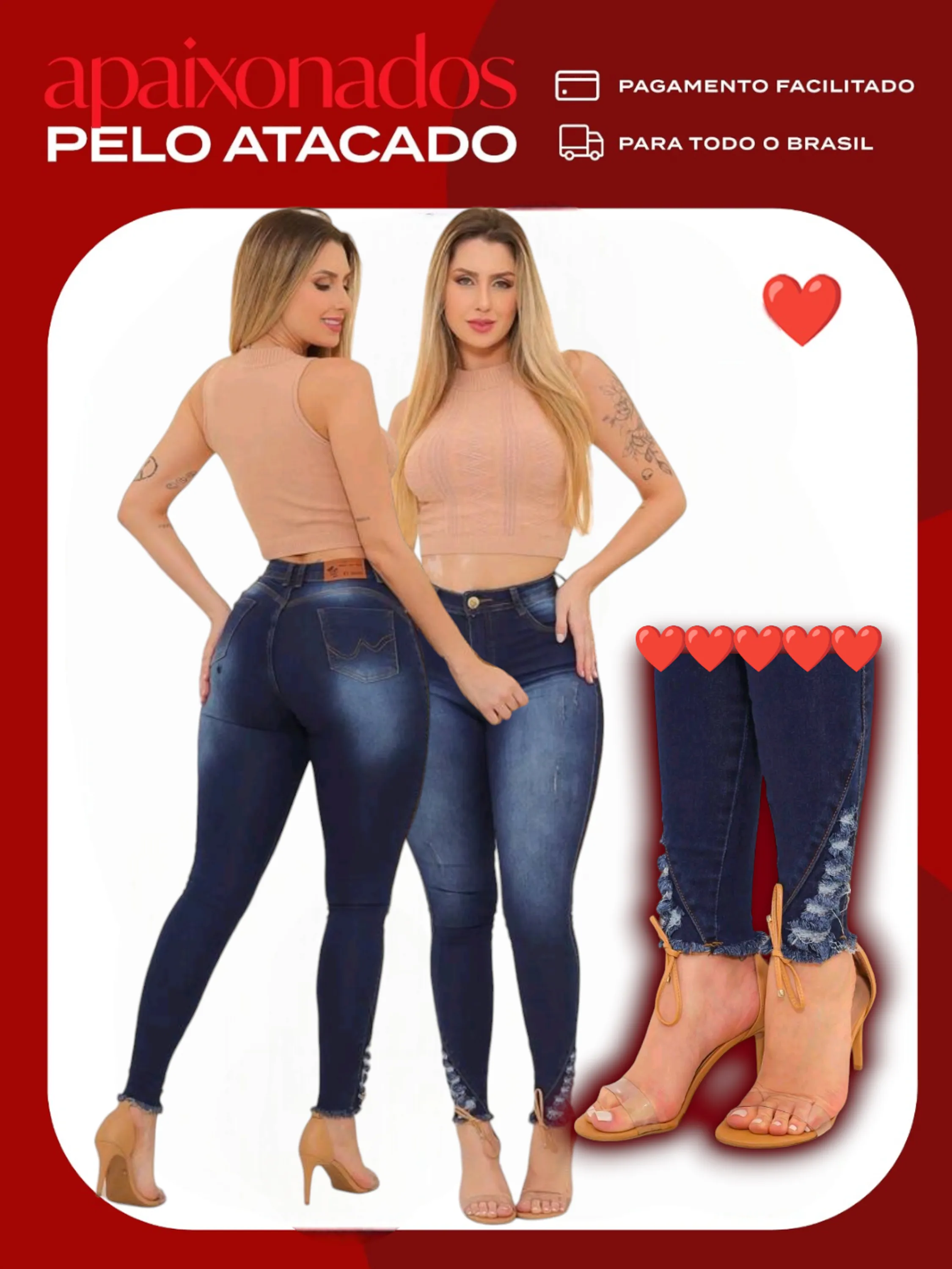 Calça jeans skinny feminina paul_a_beatri_z_jeans