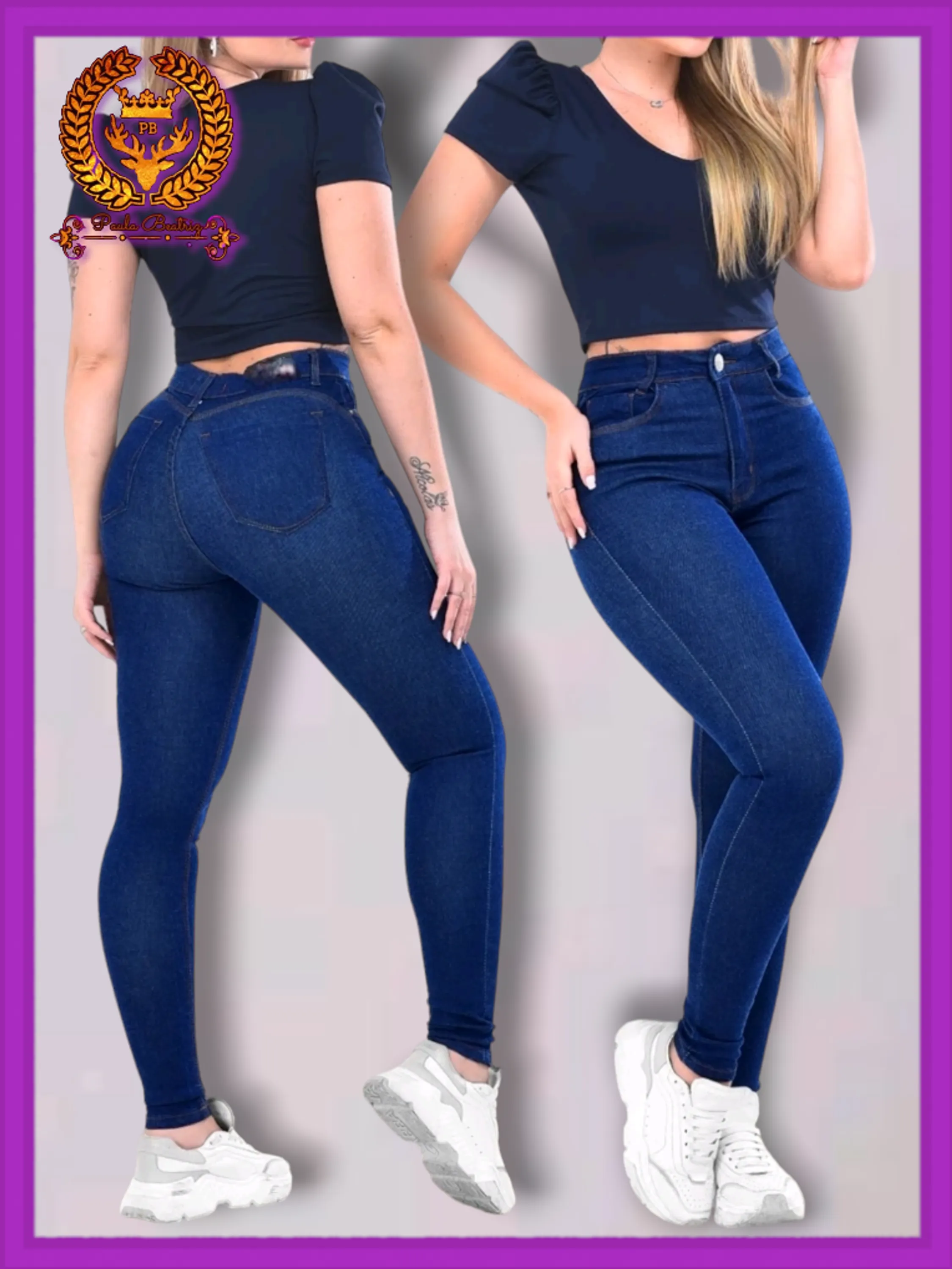 Calça jeans skinny feminina paul_a_beatri_z_jeans bj1