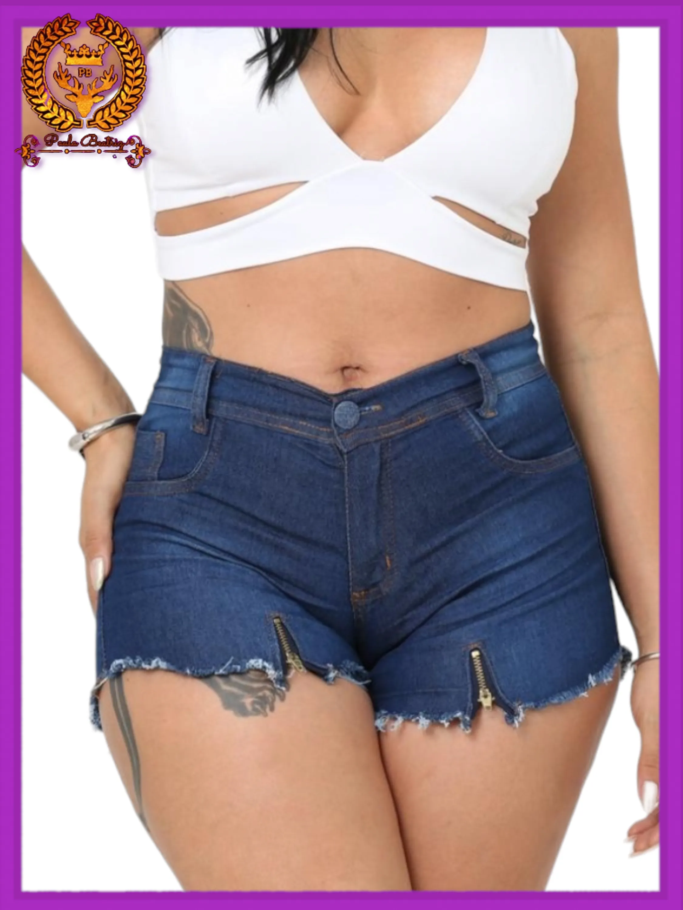 Short jeans  feminino  paul_a_beatri_z_jeans