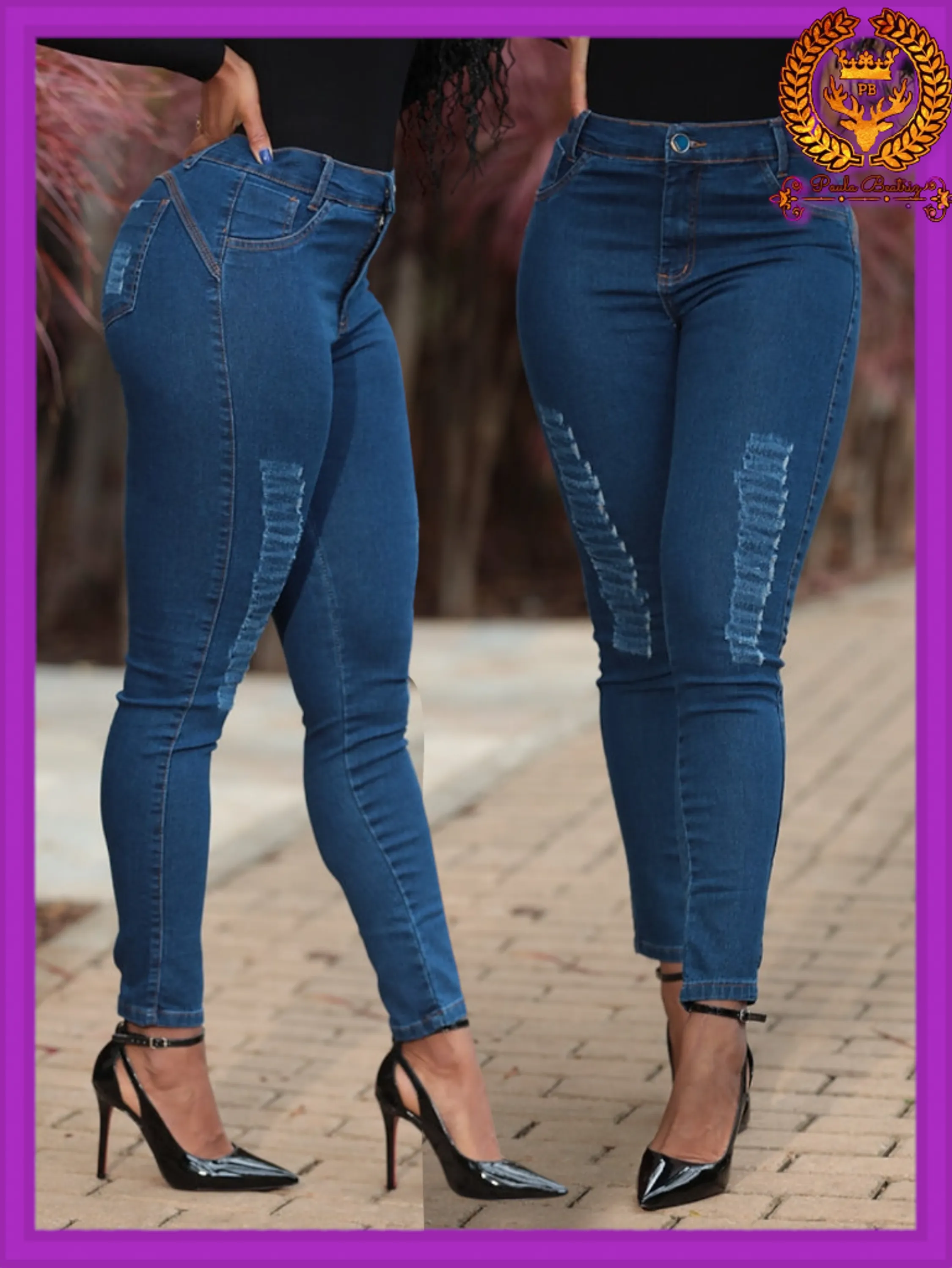 Calça jeans skinny feminina paul_a_beatri_z_jeans bj1