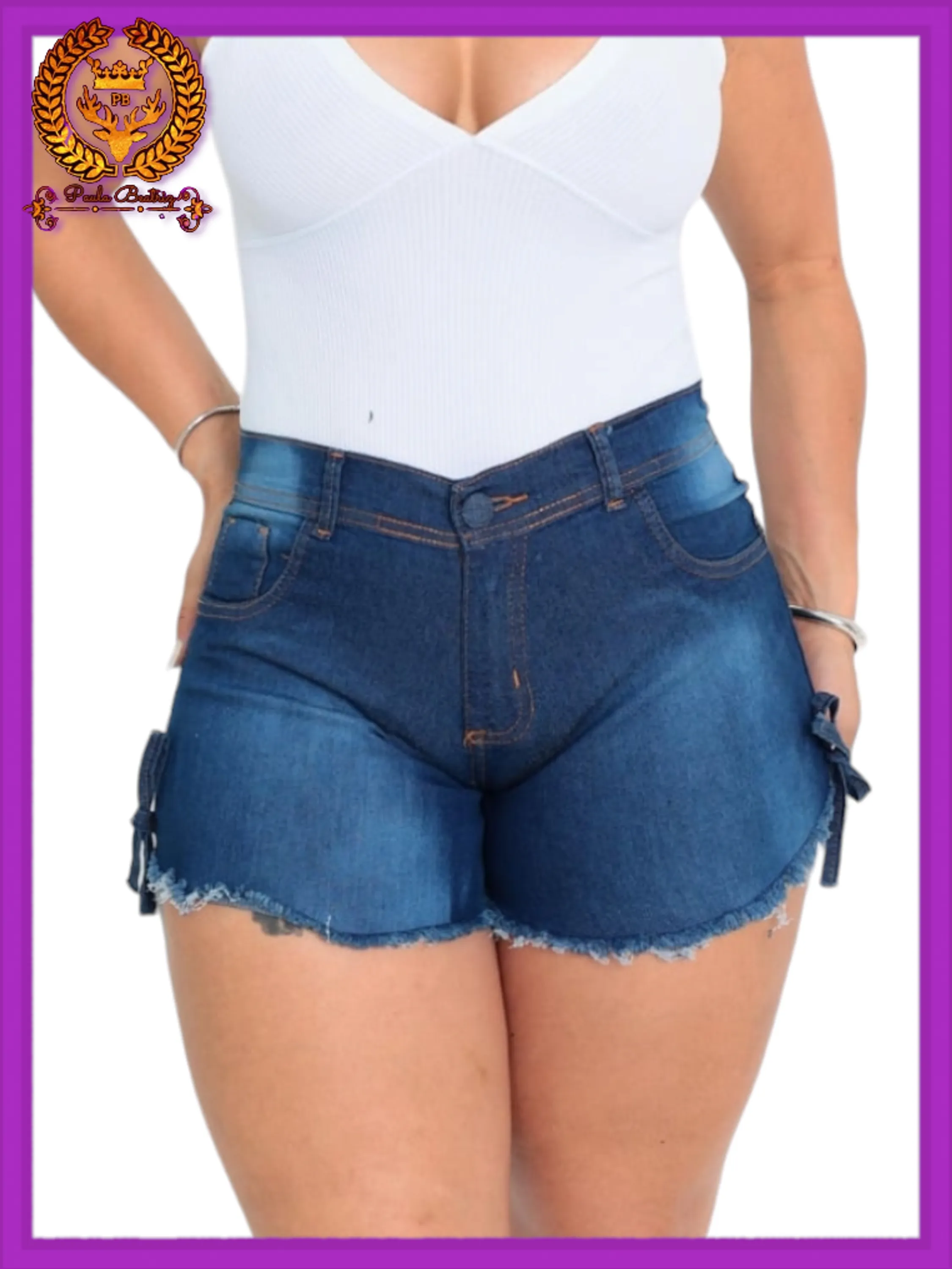 Short jeans  feminino  paul_a_beatri_z_jeans