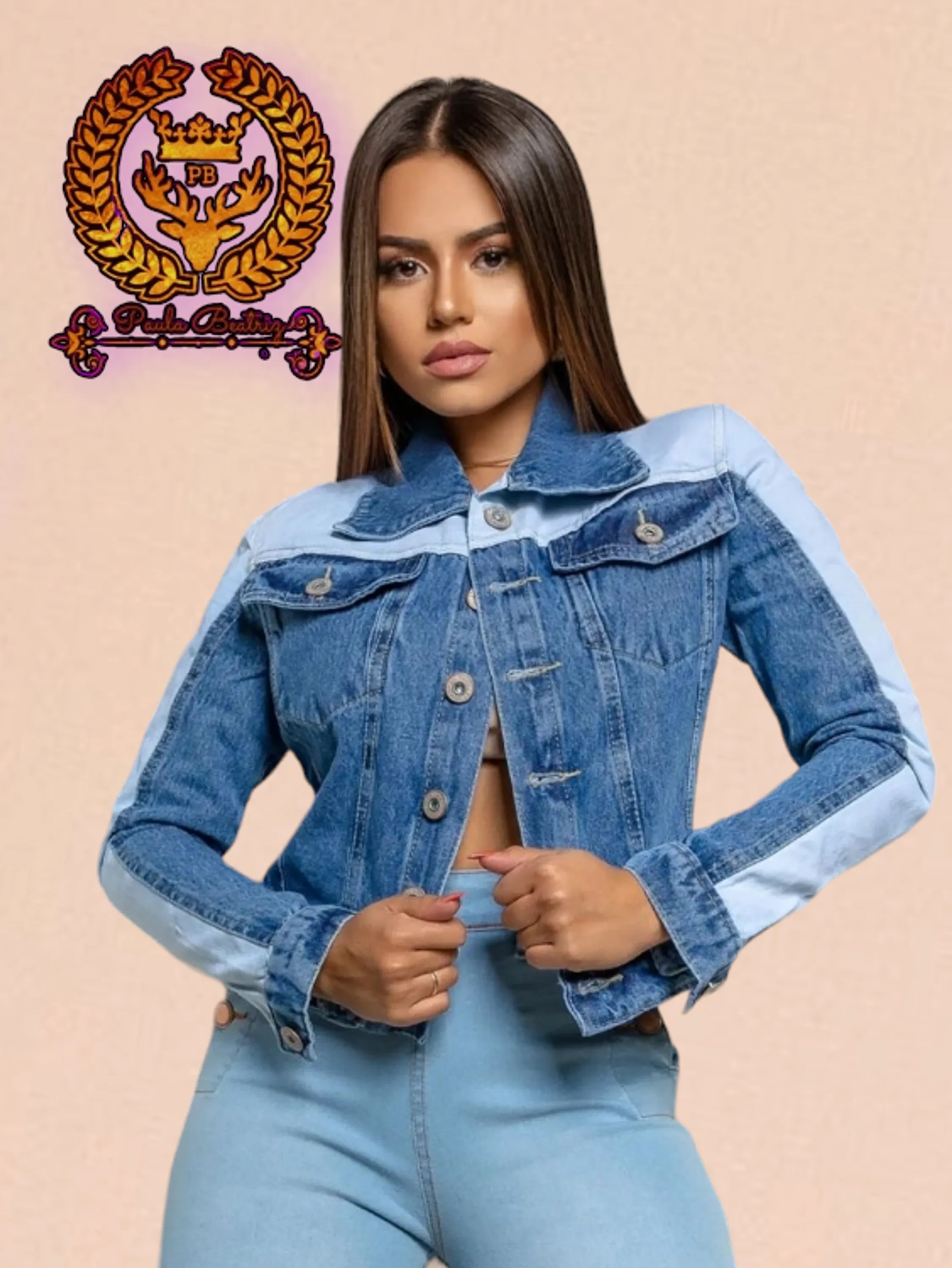 Jaqueta jeans feminina Paul_a_beatri_z_jeans