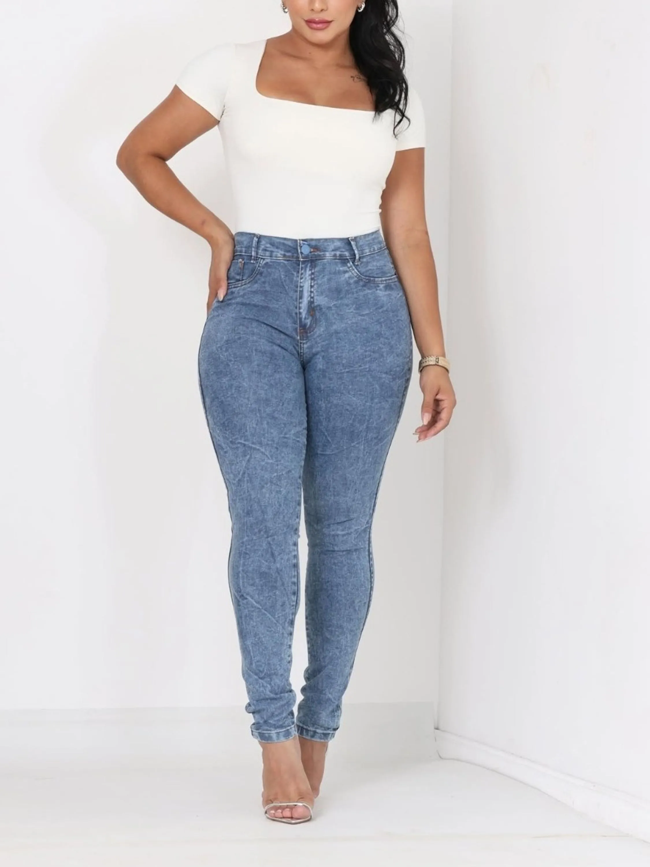 Calça jeans skinny feminina paul_a_beatri_z_jeans