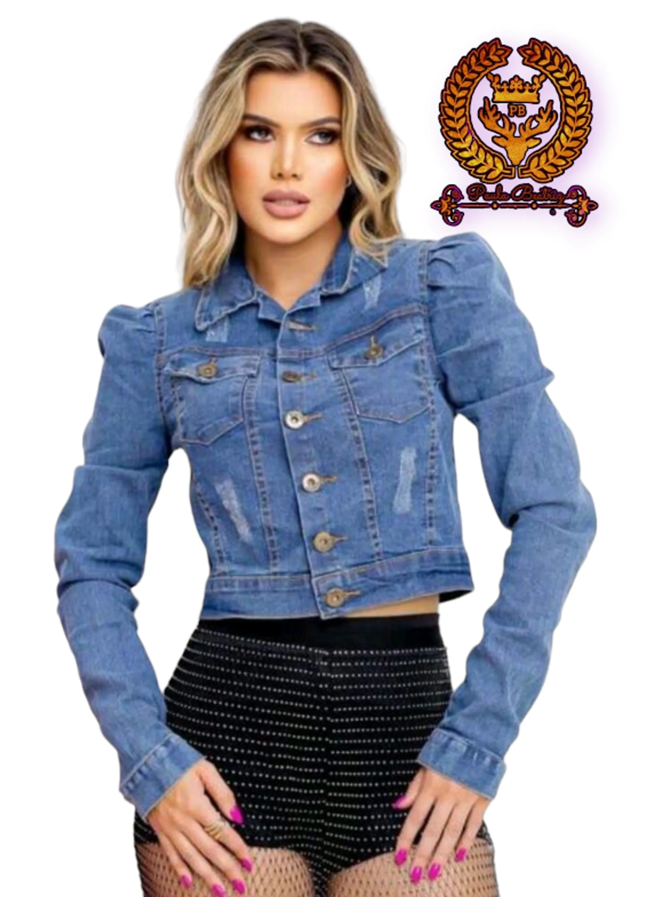 Jaqueta jeans feminina paul_a_beatri_z_jeans