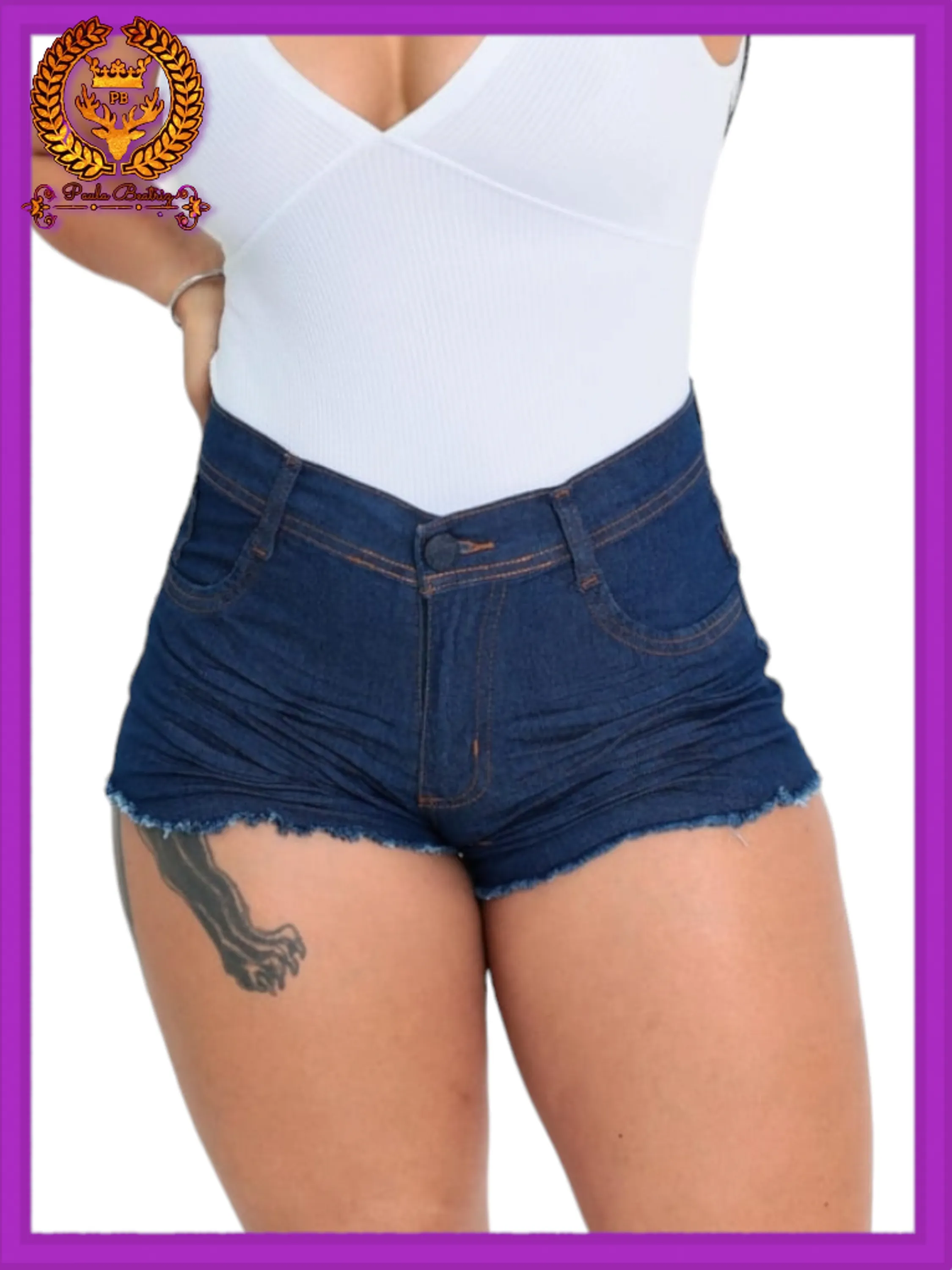 Short jeans  feminino  paul_a_beatri_z_jeans