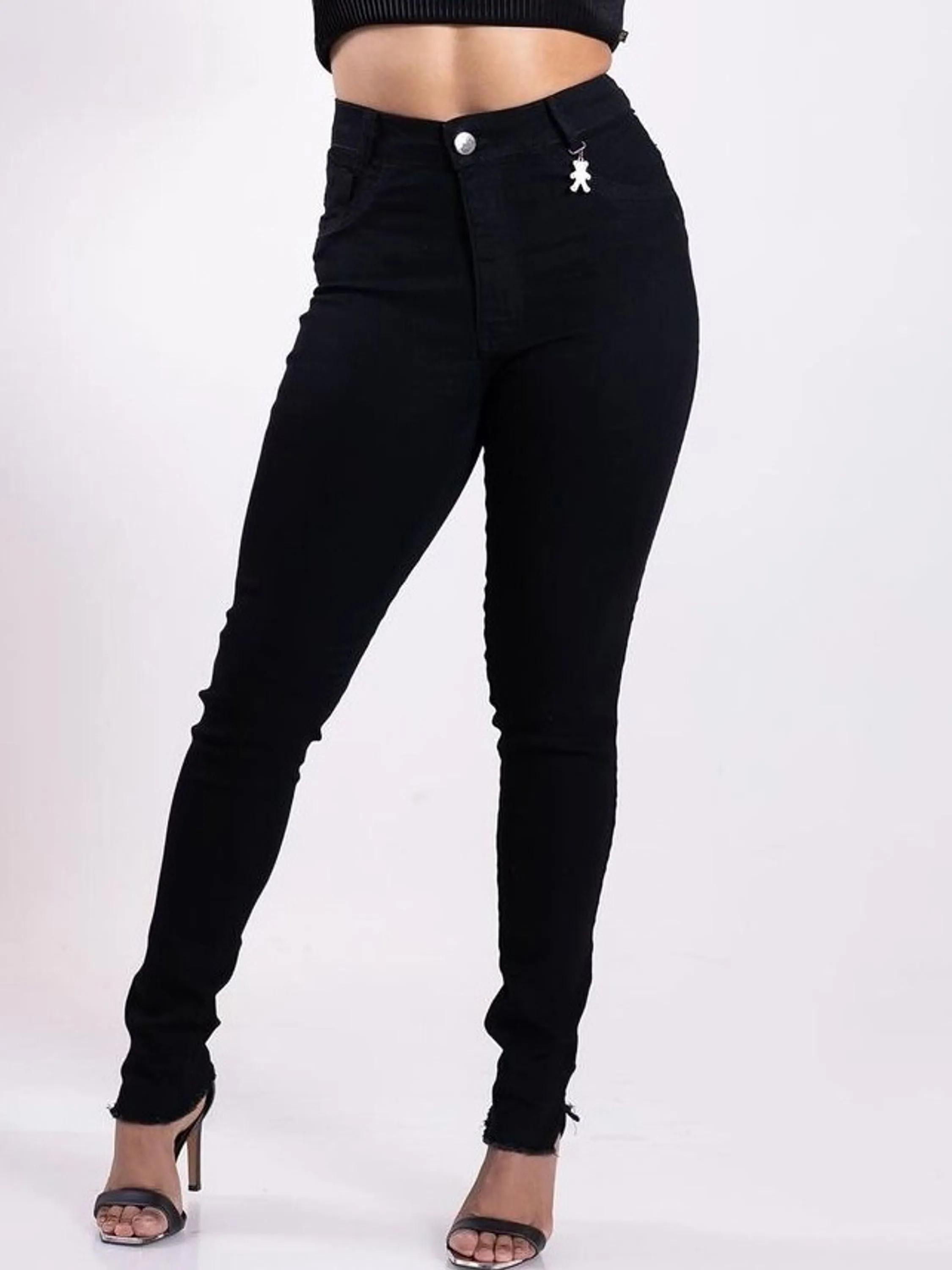 Calça preta jeans skinny black (Calça feminina paul_a_beatri_z_jeans)