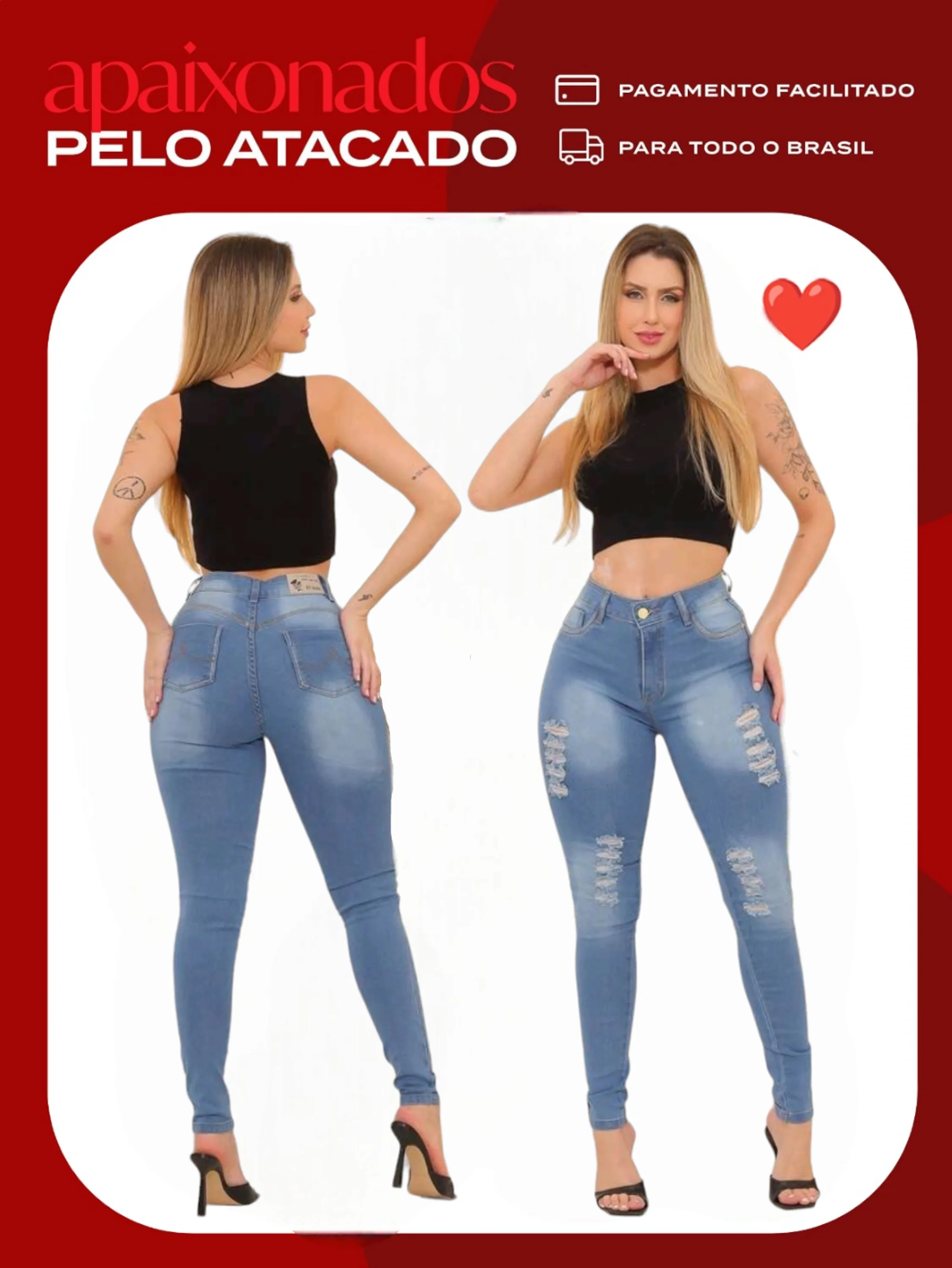 Calça jeans skinny feminina paul_a_beatri_z_jeans