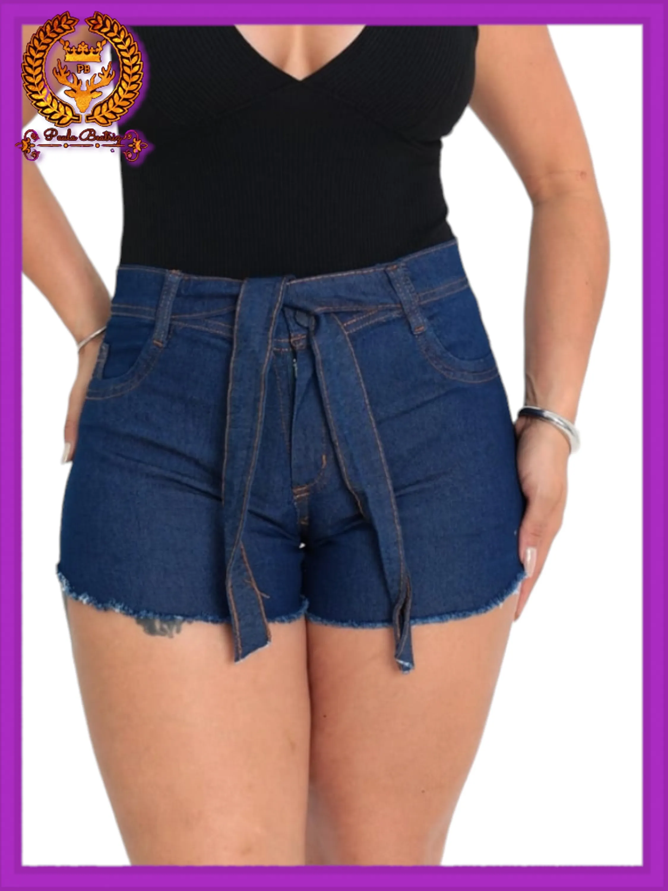 Short jeans  feminino  paul_a_beatri_z_jeans