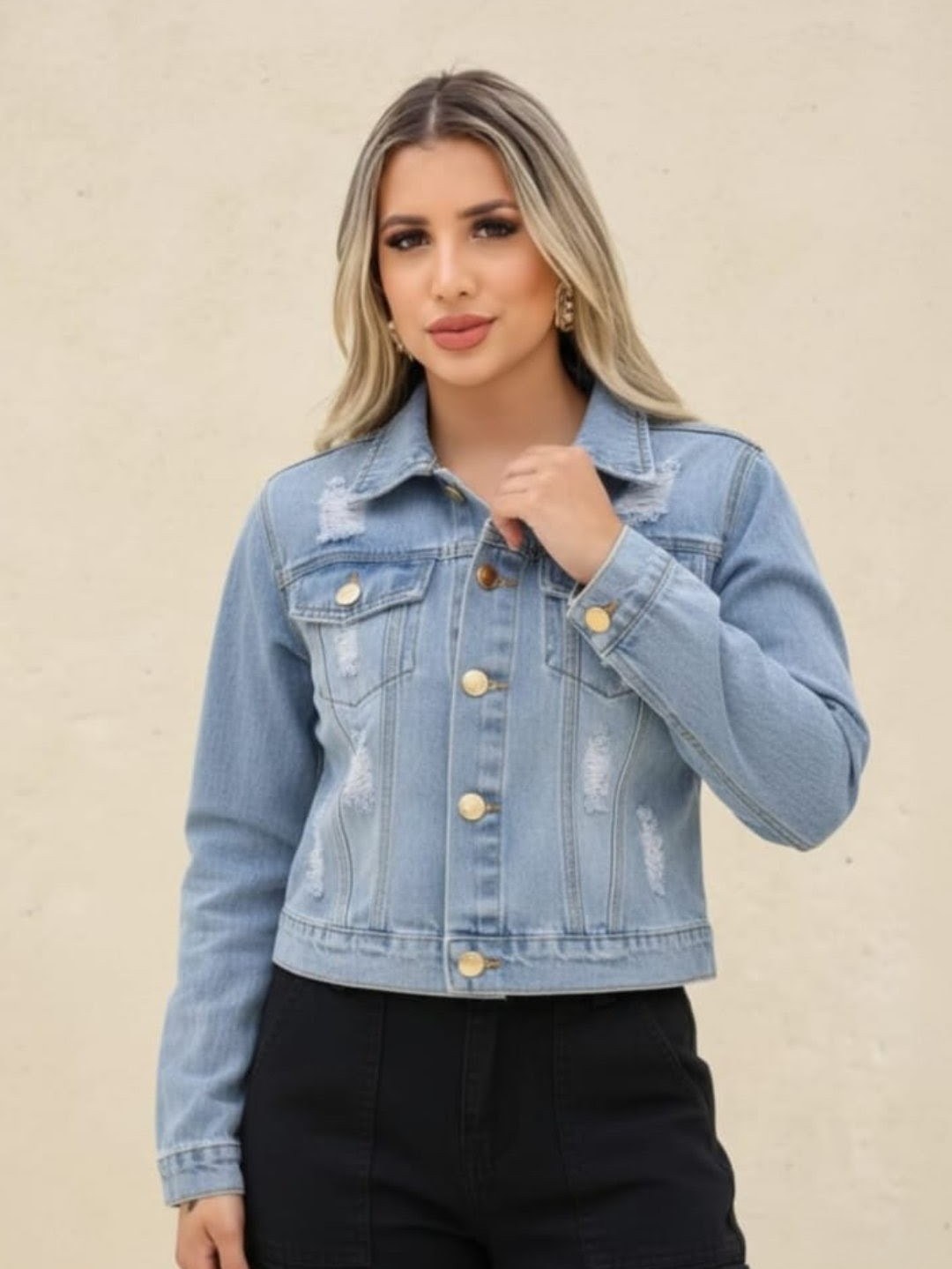 Jaqueta jeans feminina