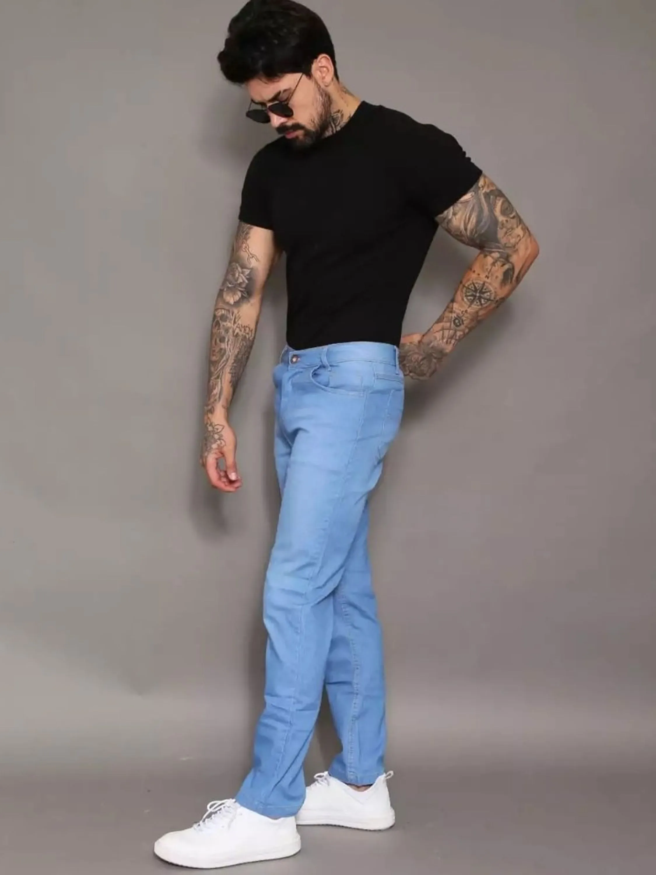 Calça  jeans Masculina Clara - Com Lycra