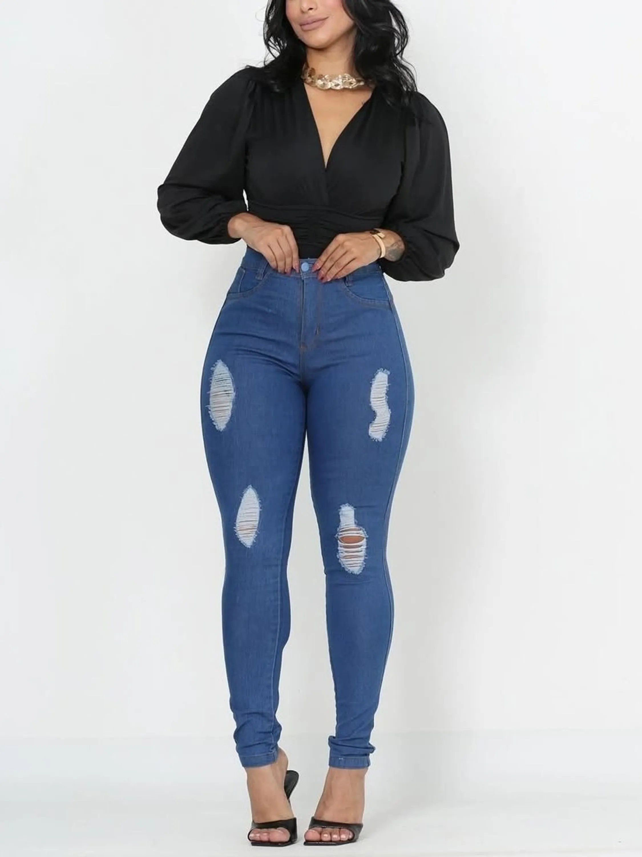 Calça jeans skinny feminina paul_a_beatri_z_jeans