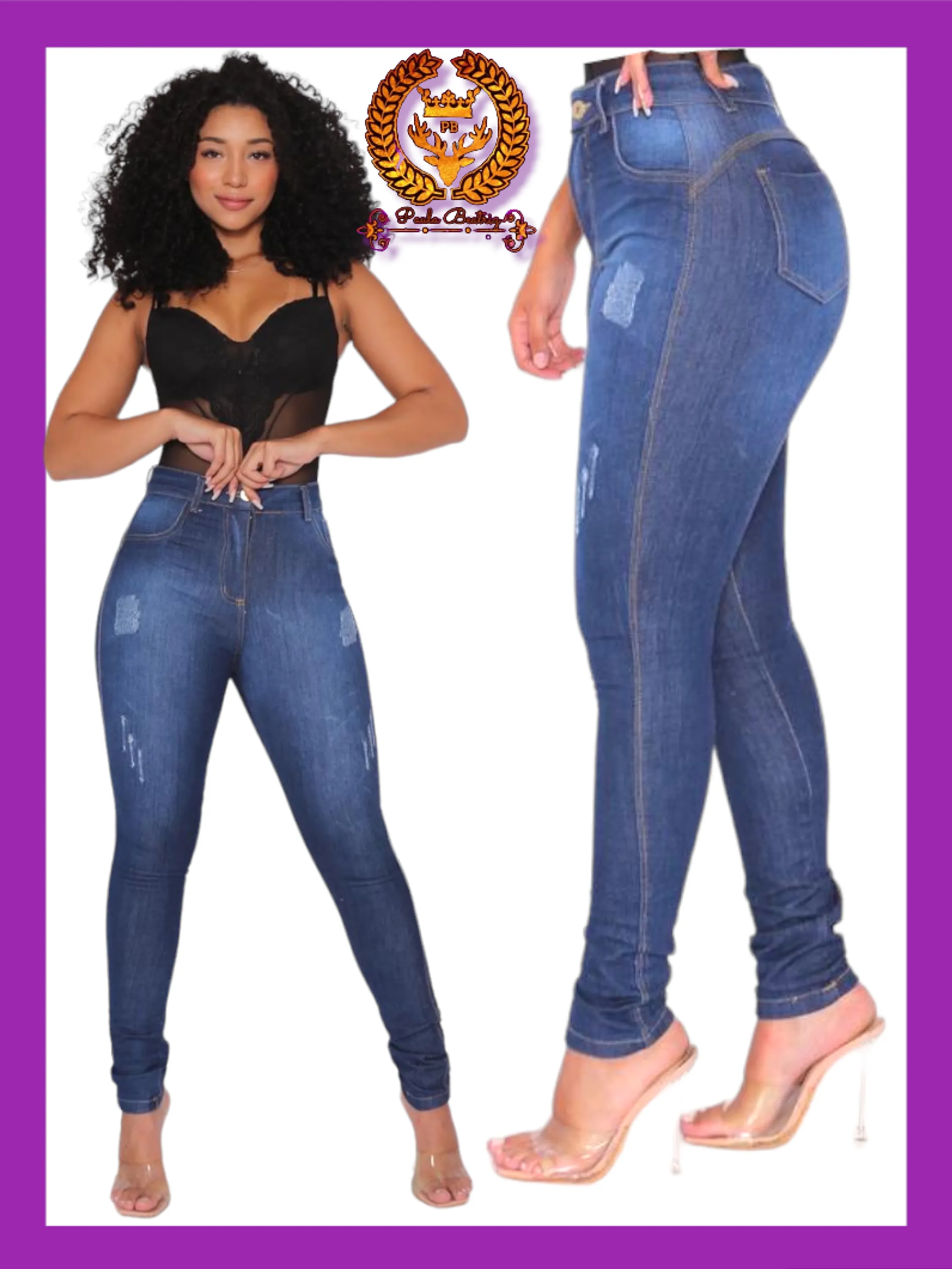 Calça jeans skinny feminina paul_a_beatri_z_jeans