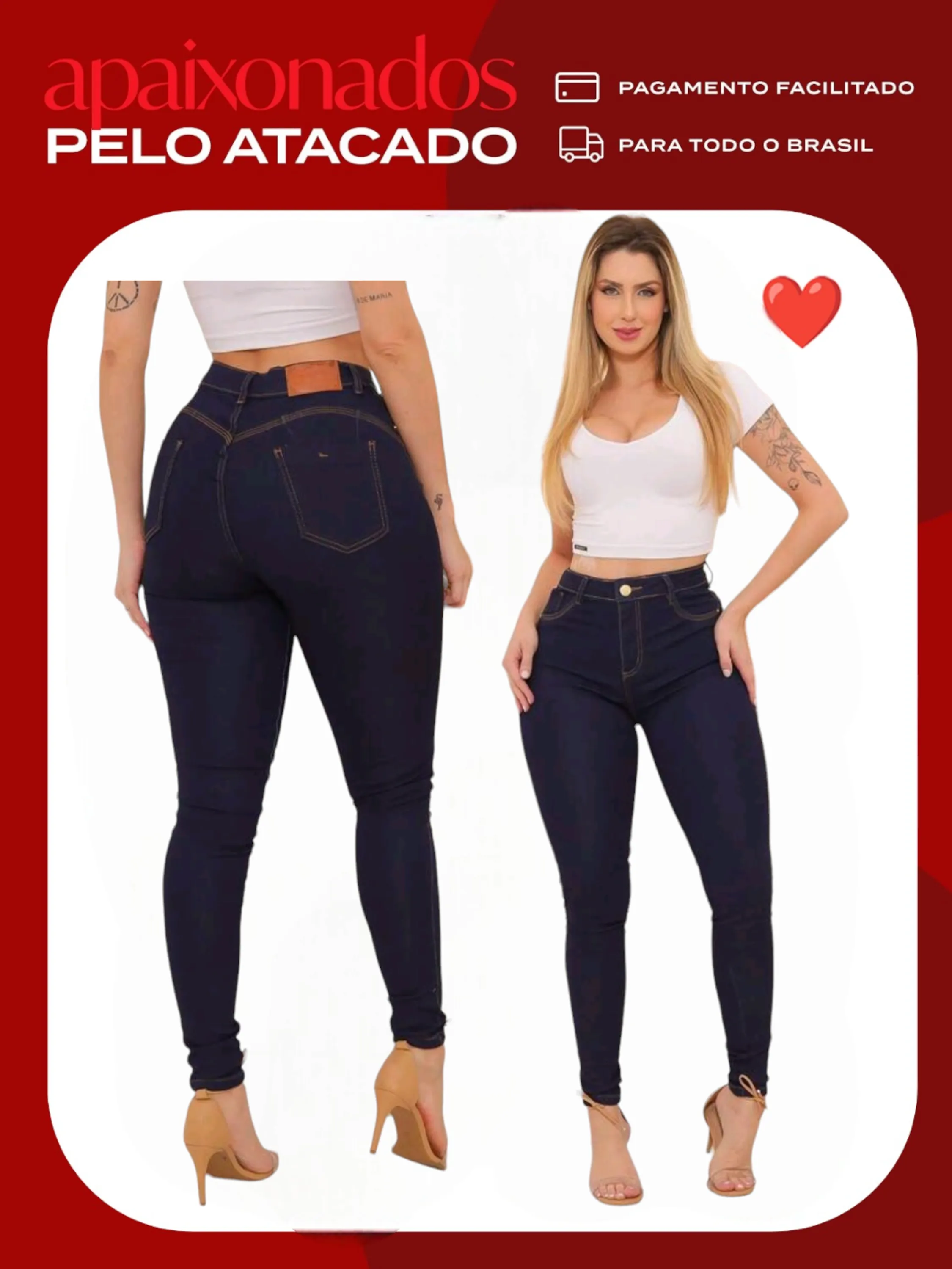 Calça jeans skinny feminina paul_a_beatri_z_jeans