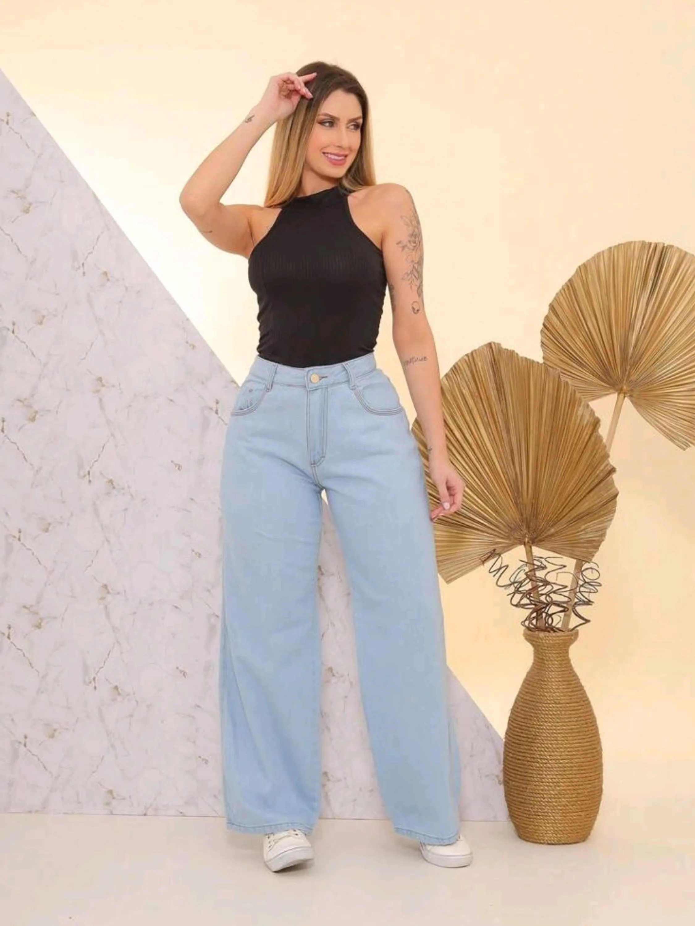 Wide leg jeans pantalona feminina paul_a_beatri_z_jeans