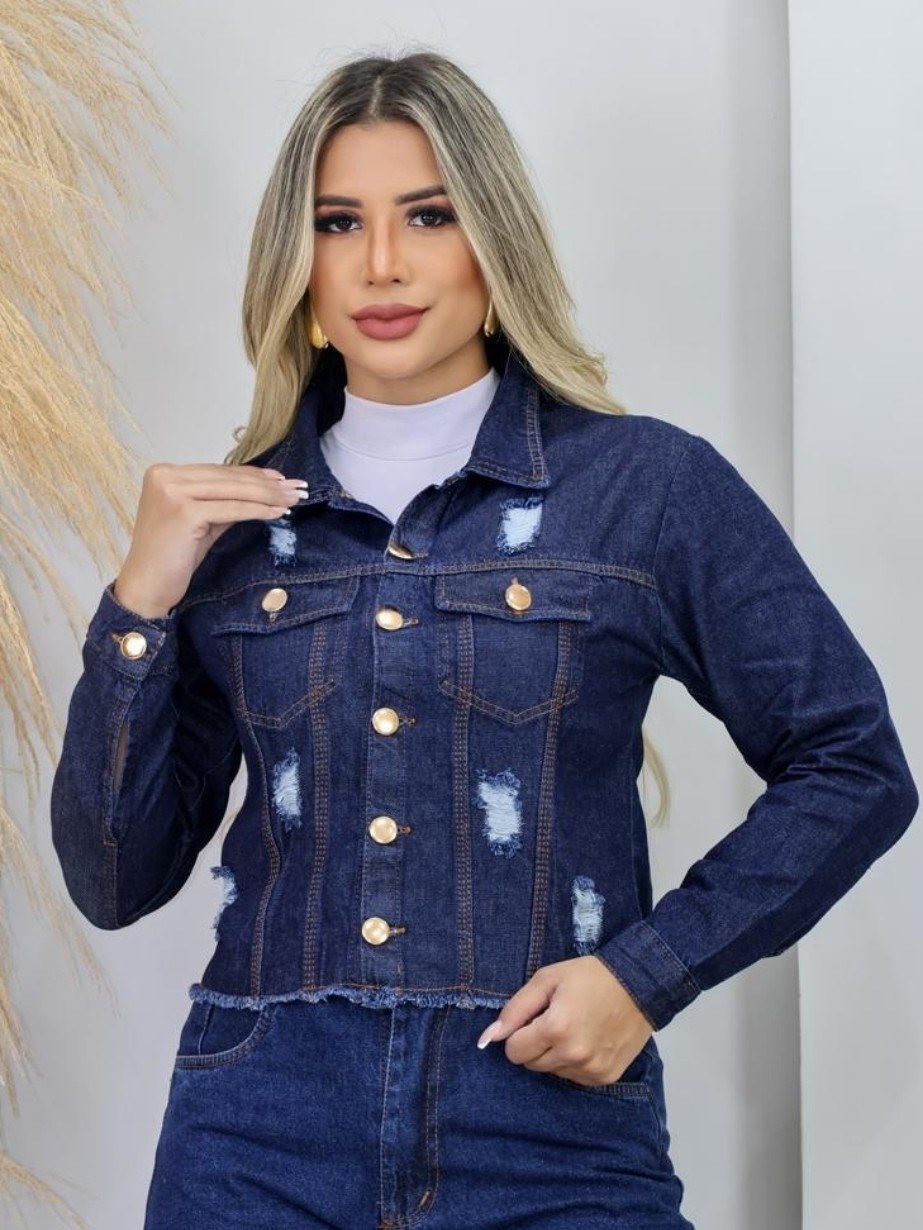 Jaqueta jeans feminina