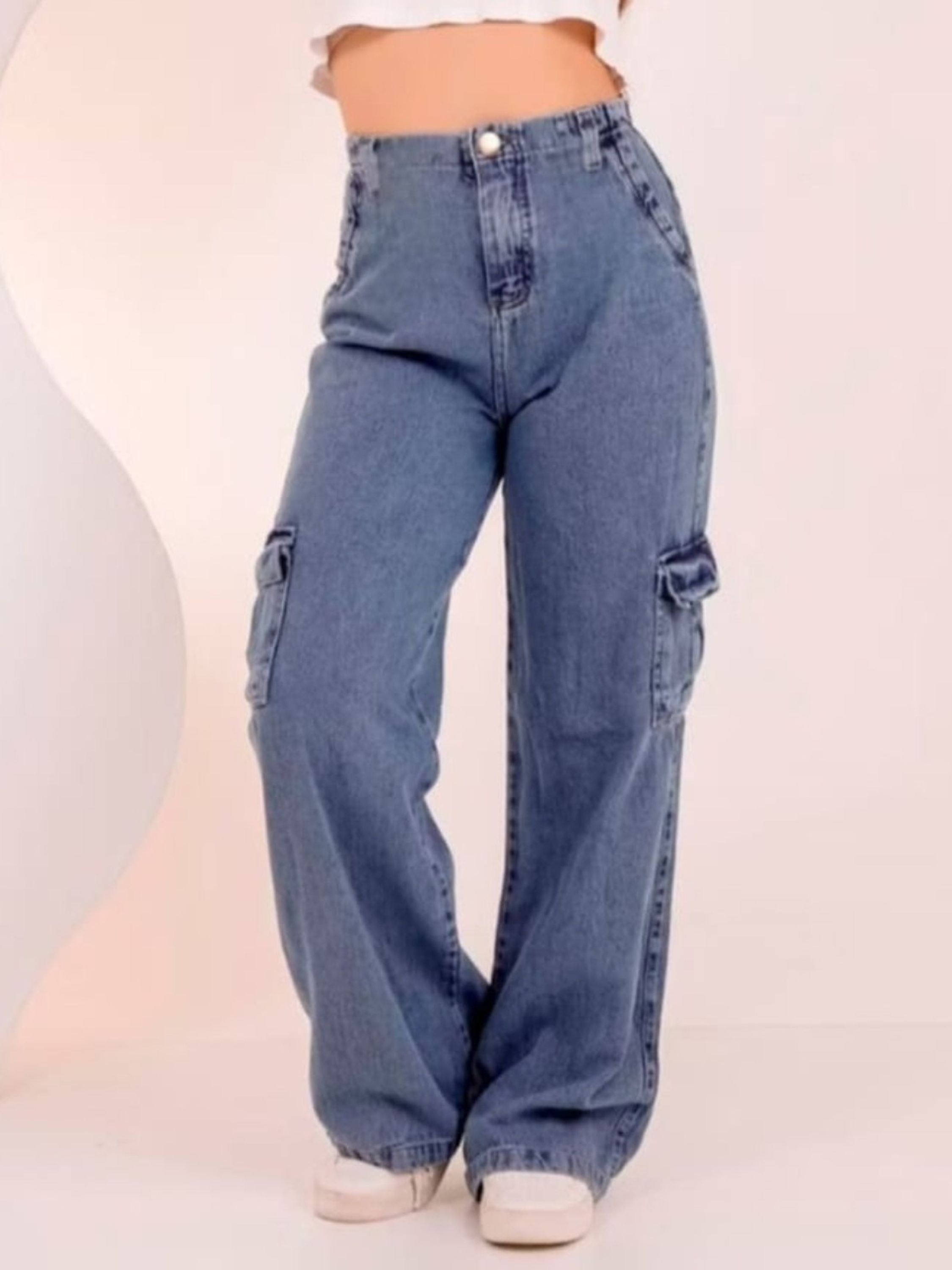 Cargo jeans feminina infantil