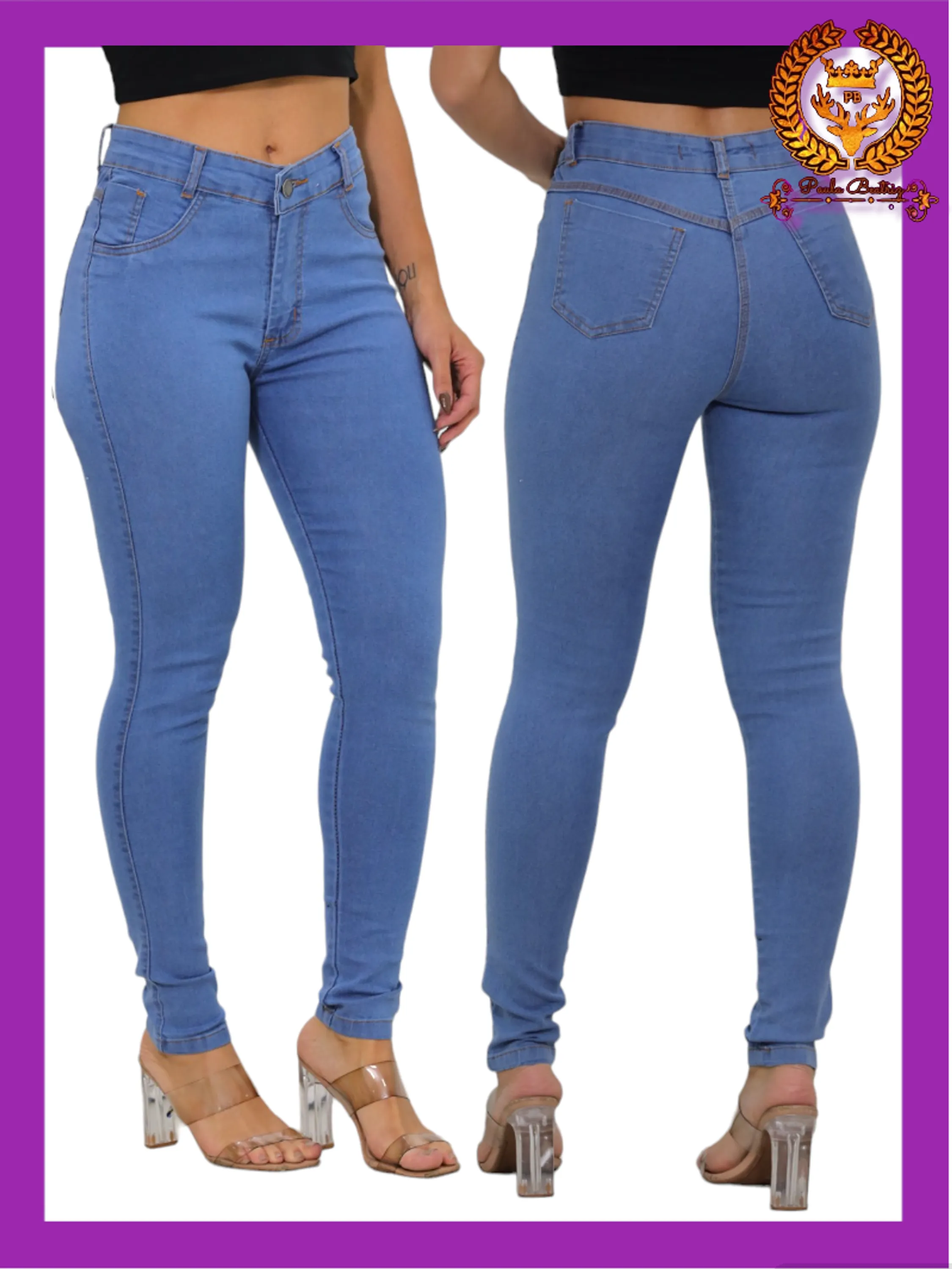 Calça jeans skinny feminina paul_a_beatri_z_jeans